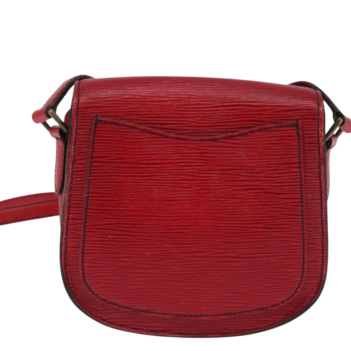 LOUIS VUITTON Epi Saint Cloud PM Shoulder Bag Red M52217 LV Auth 145441