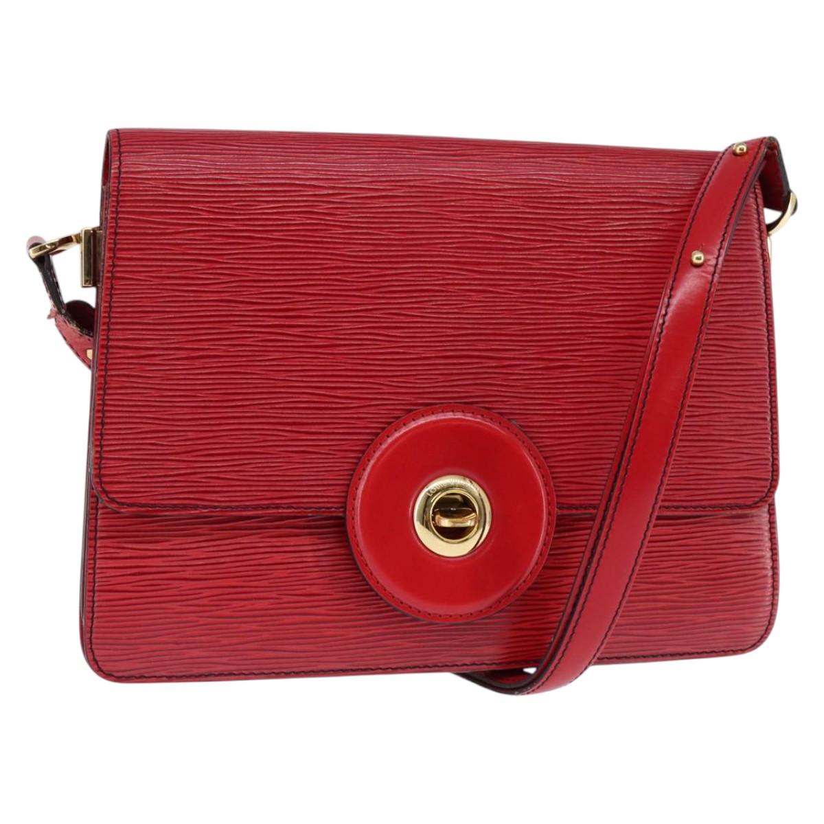 LOUIS VUITTON Epi Free Run Shoulder Bag Red M52407 LV Auth 145442