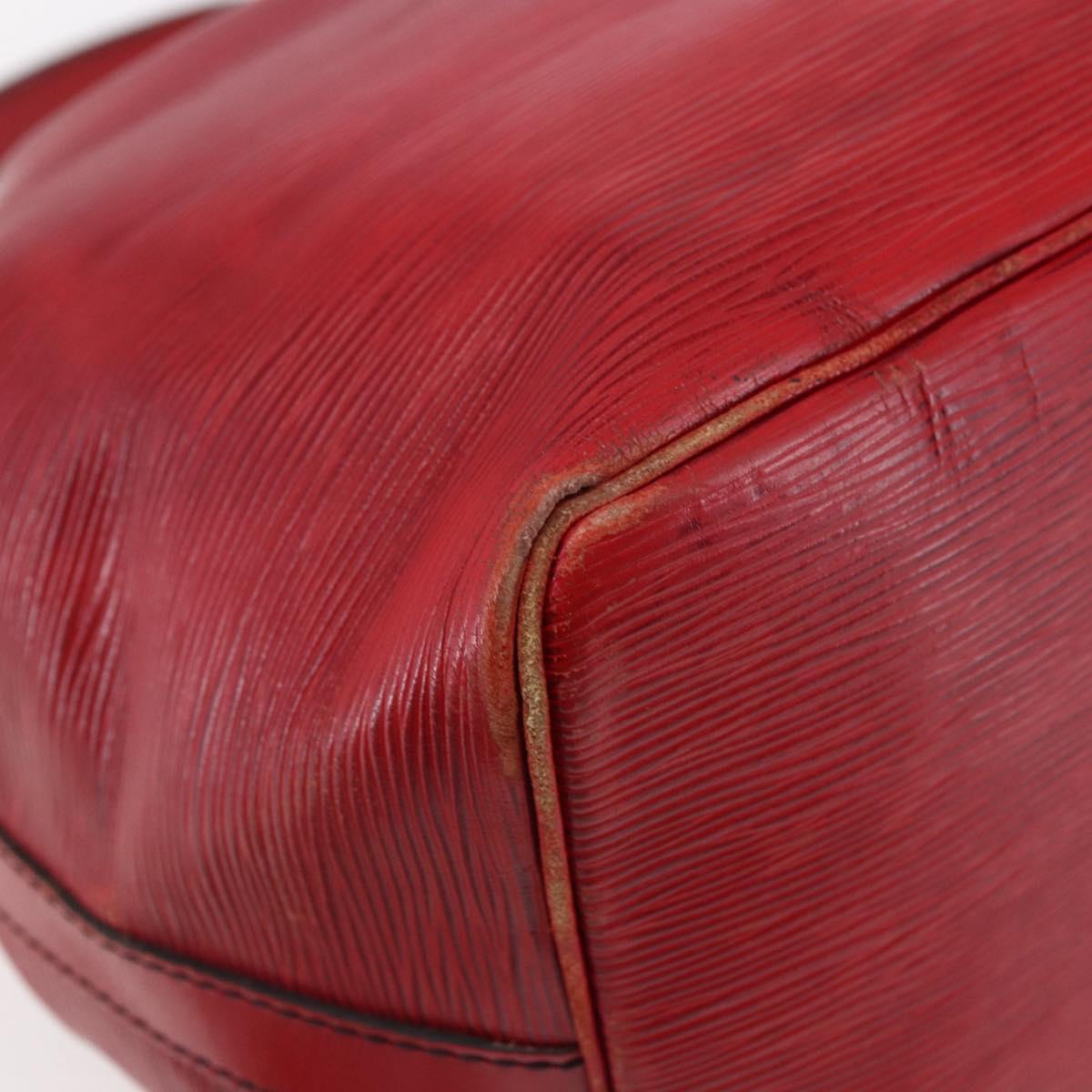 LOUIS VUITTON Epi Petit Noe Shoulder Bag Red M44107 LV Auth 145447