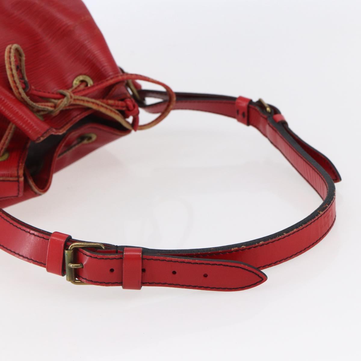 LOUIS VUITTON Epi Petit Noe Shoulder Bag Red M44107 LV Auth 145447