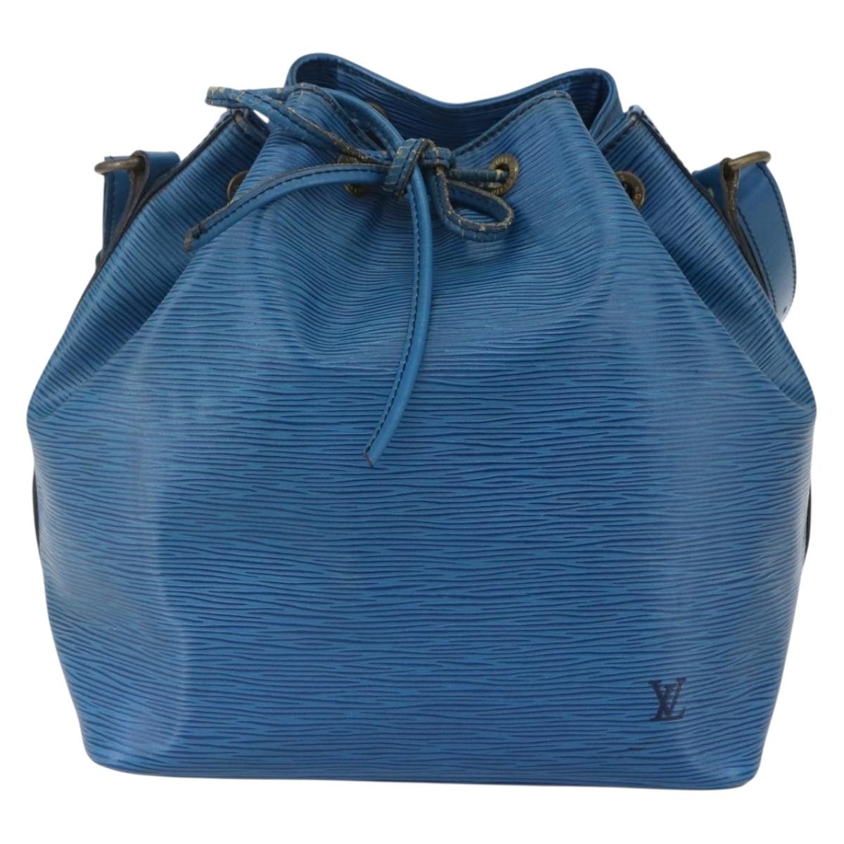 LOUIS VUITTON Epi Petit Noe Shoulder Bag Blue M44105 LV Auth 145448