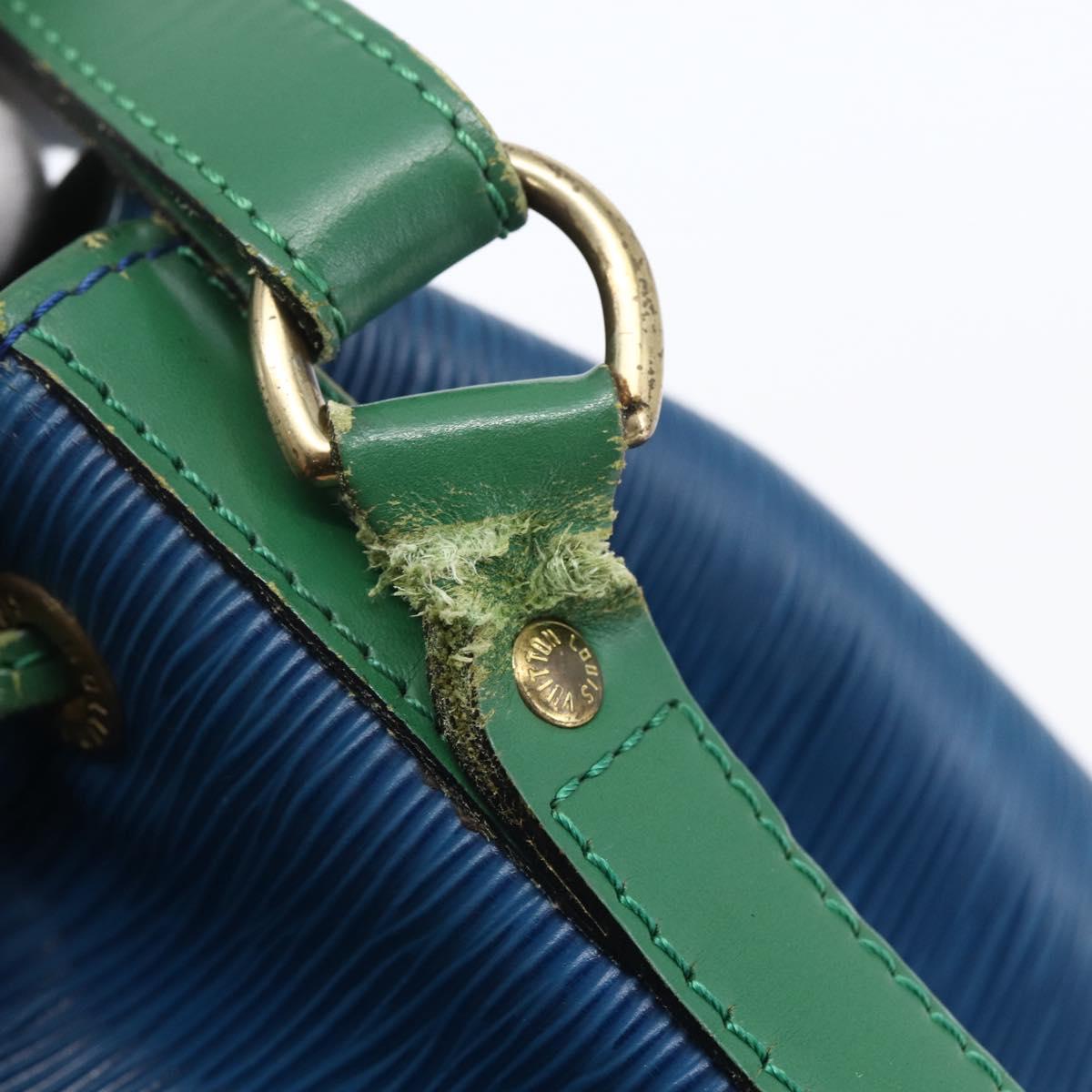 LOUIS VUITTON Epi Noe Shoulder Bag Bicolor Green Blue M44044 LV Auth 145454