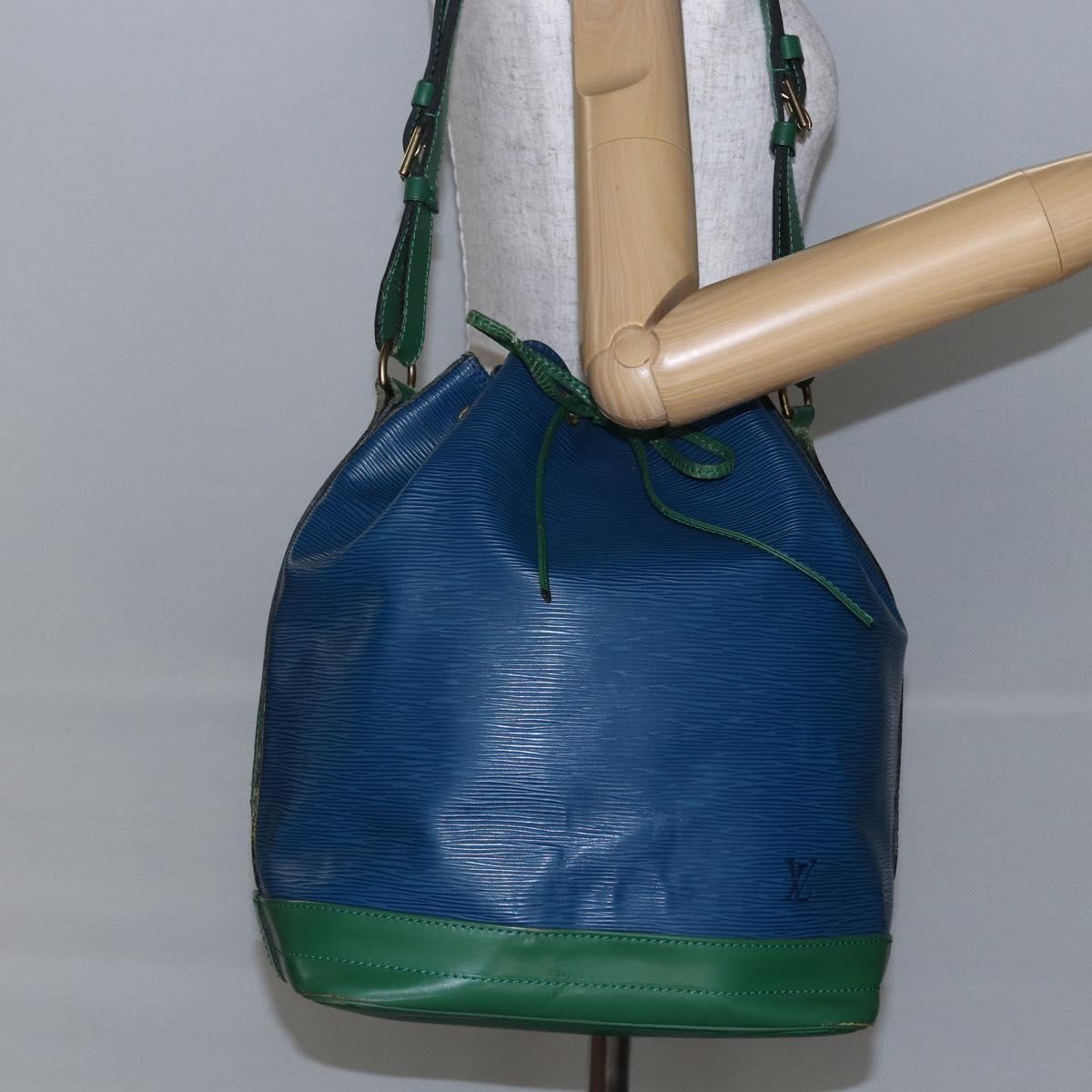 LOUIS VUITTON Epi Noe Shoulder Bag Bicolor Green Blue M44044 LV Auth 145454