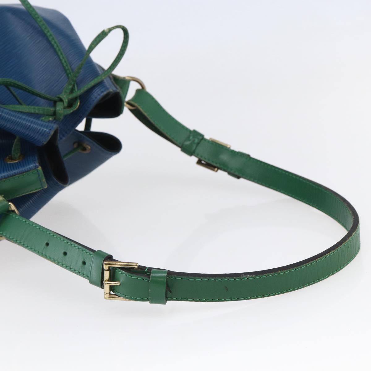 LOUIS VUITTON Epi Noe Shoulder Bag Bicolor Green Blue M44044 LV Auth 145454