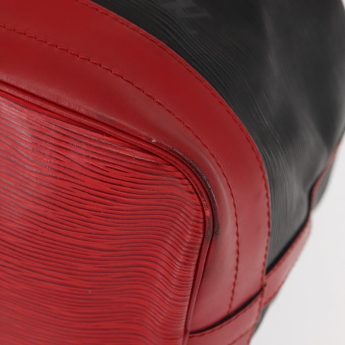 LOUIS VUITTON Epi Noe Shoulder Bag Bicolor Black Red M44017 LV Auth 145455A