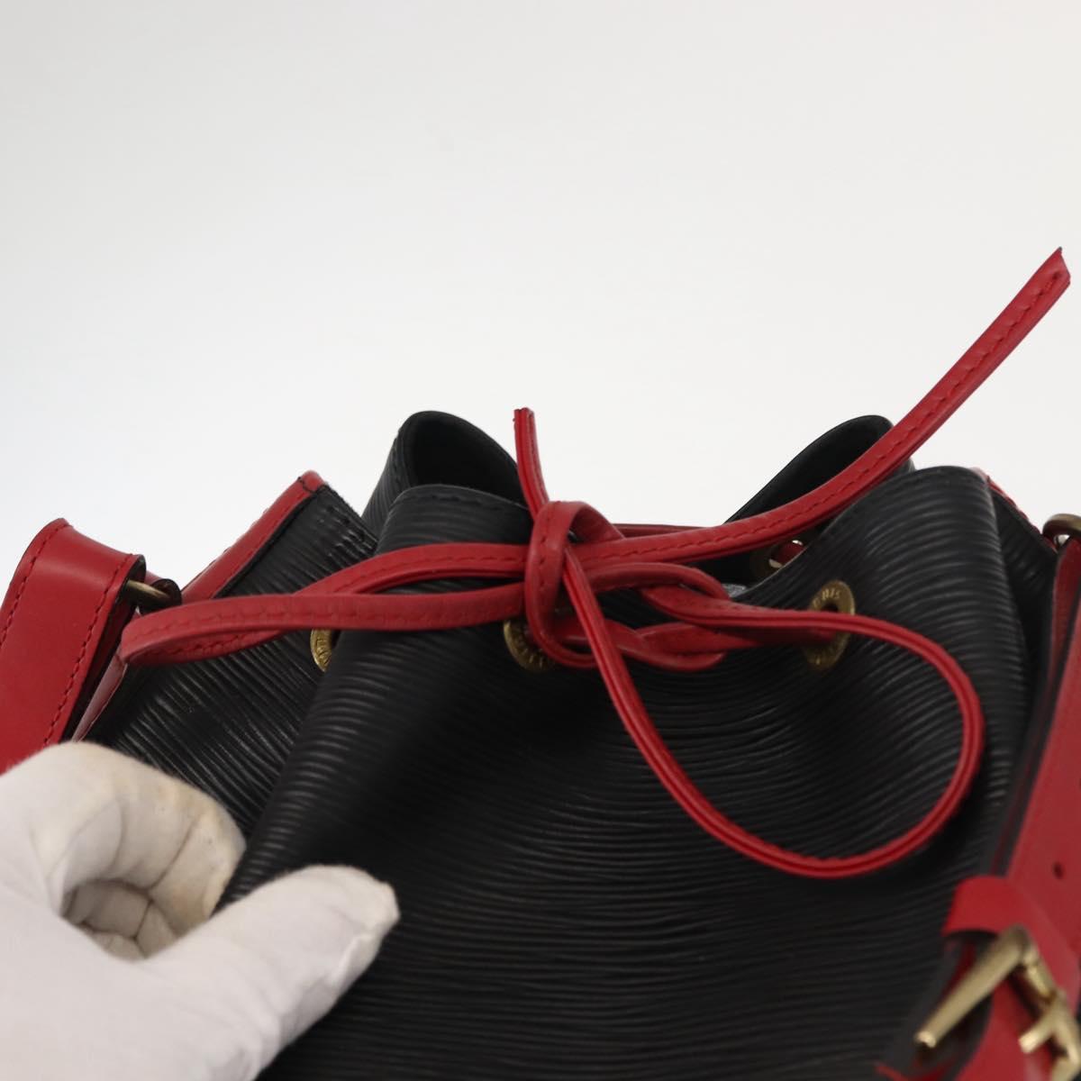 LOUIS VUITTON Epi Noe Shoulder Bag Bicolor Black Red M44017 LV Auth 145455A