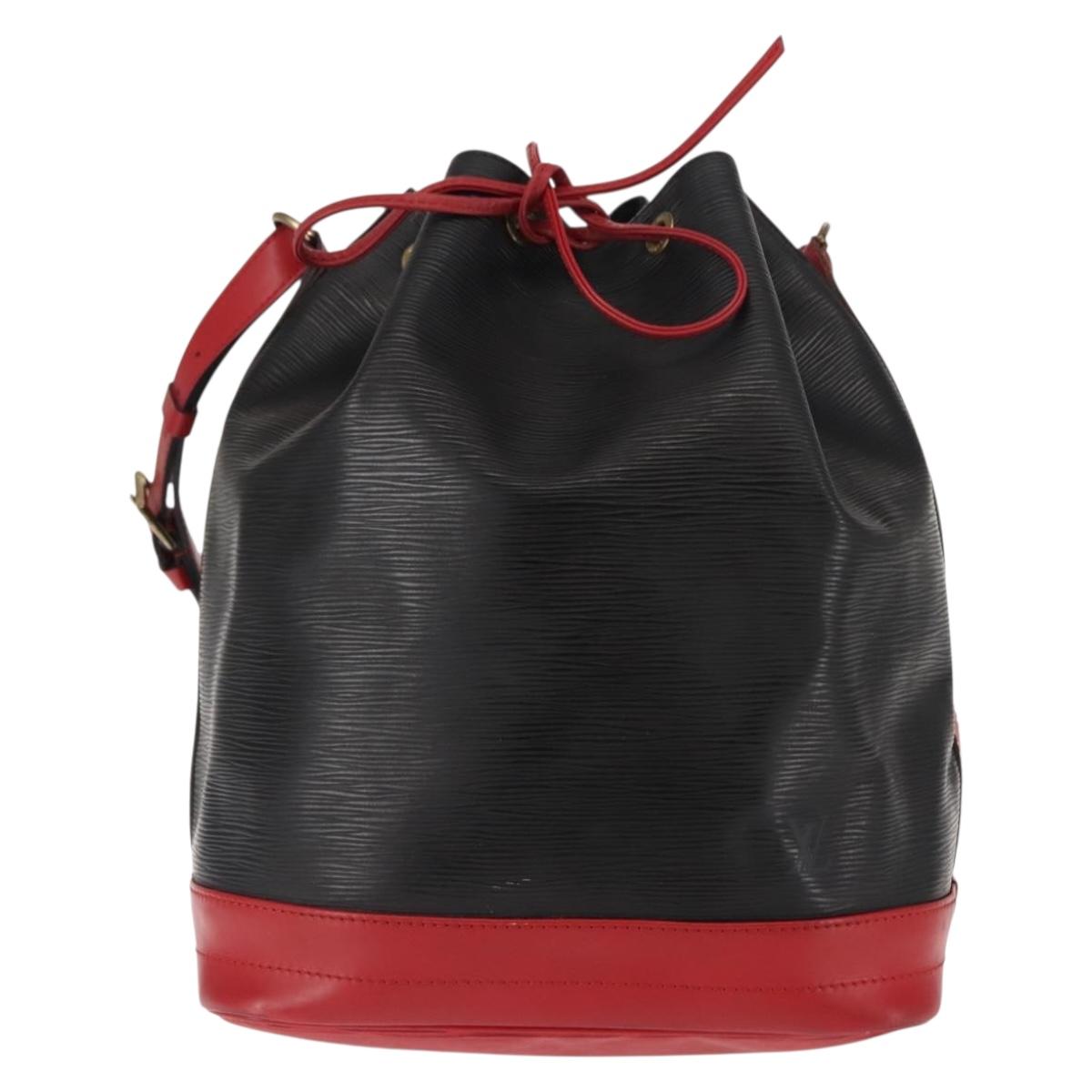 LOUIS VUITTON Epi Noe Shoulder Bag Bicolor Black Red M44017 LV Auth 145455