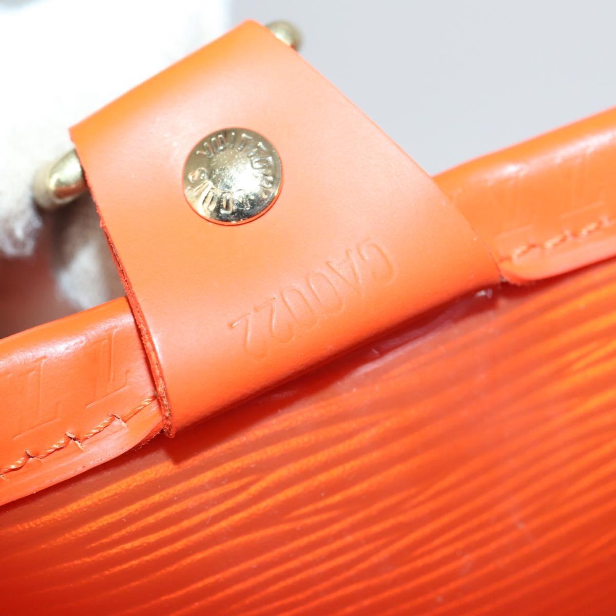 LOUIS VUITTON Epi Plage Lagoon Bay Hand Bag Orange M92264 LV Auth 145456