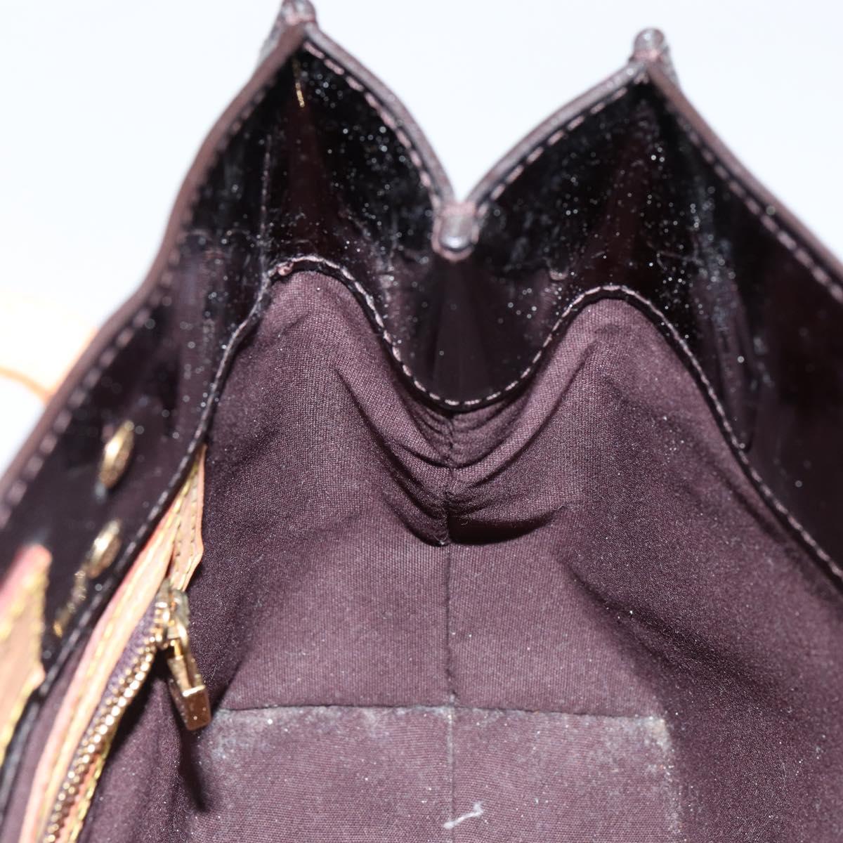 LOUIS VUITTON Monogram Vernis Reade PM Hand Bag Amarante M91993 LV Auth 145457