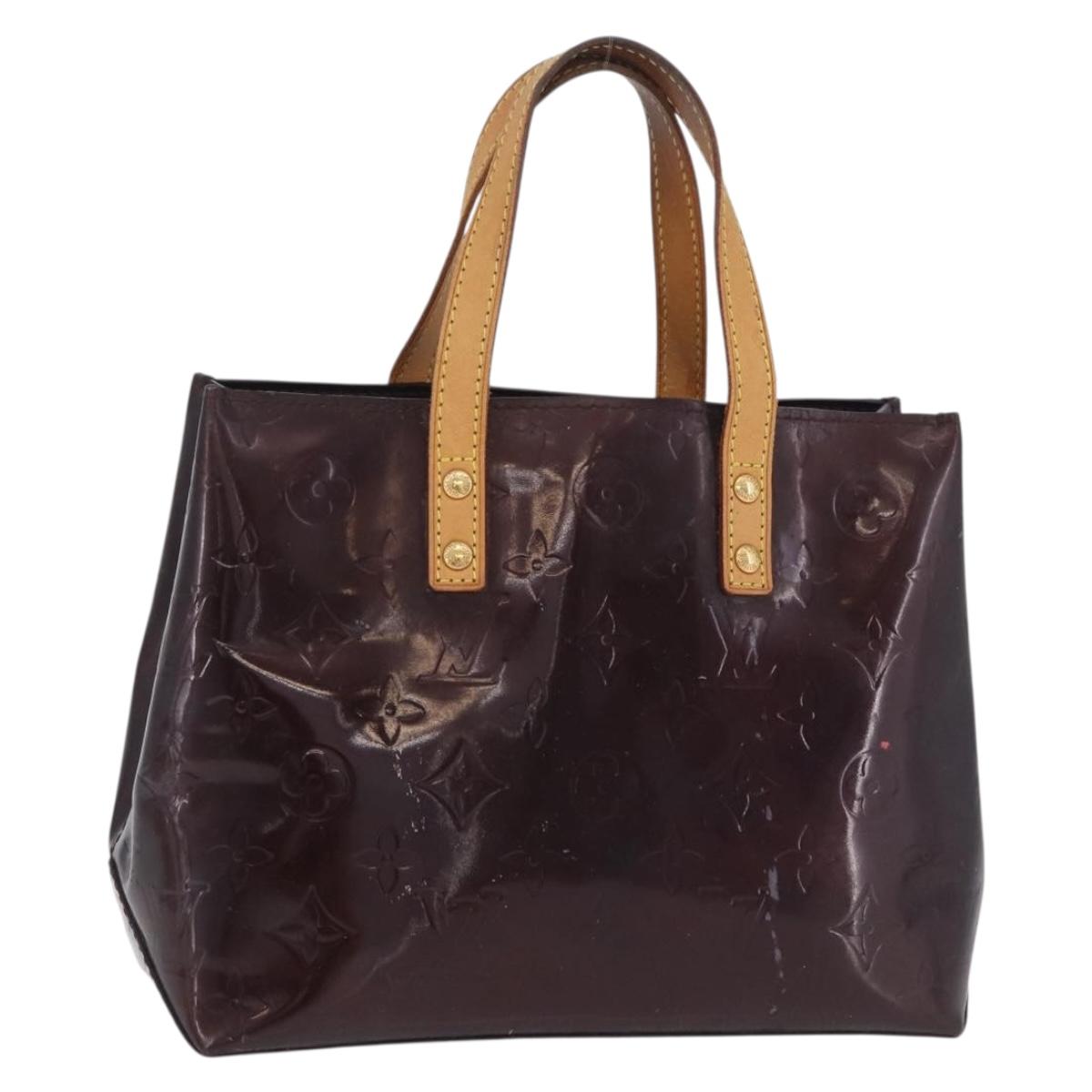 LOUIS VUITTON Monogram Vernis Reade PM Hand Bag Amarante M91993 LV Auth 145457