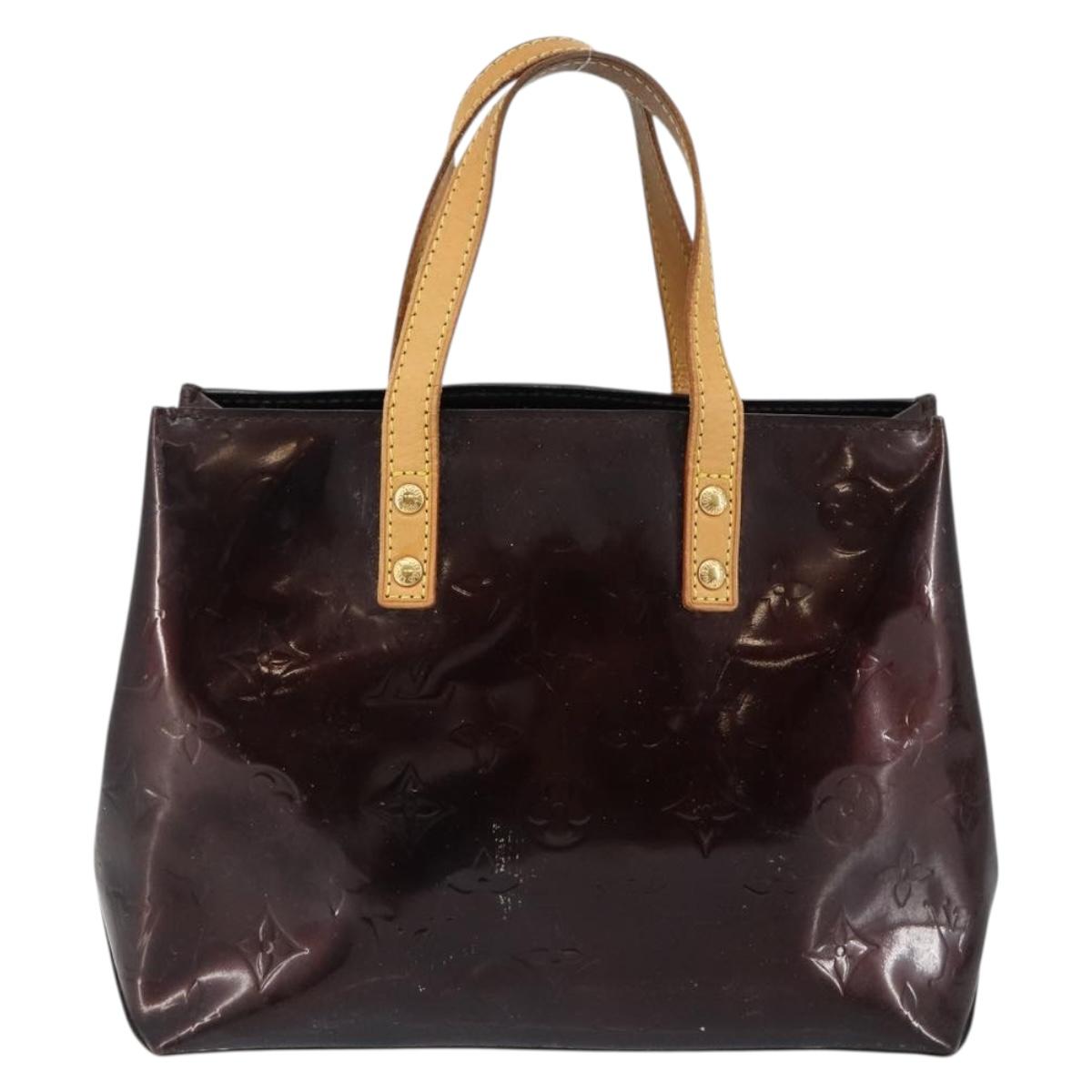 LOUIS VUITTON Monogram Vernis Reade PM Hand Bag Amarante M91993 LV Auth 145457