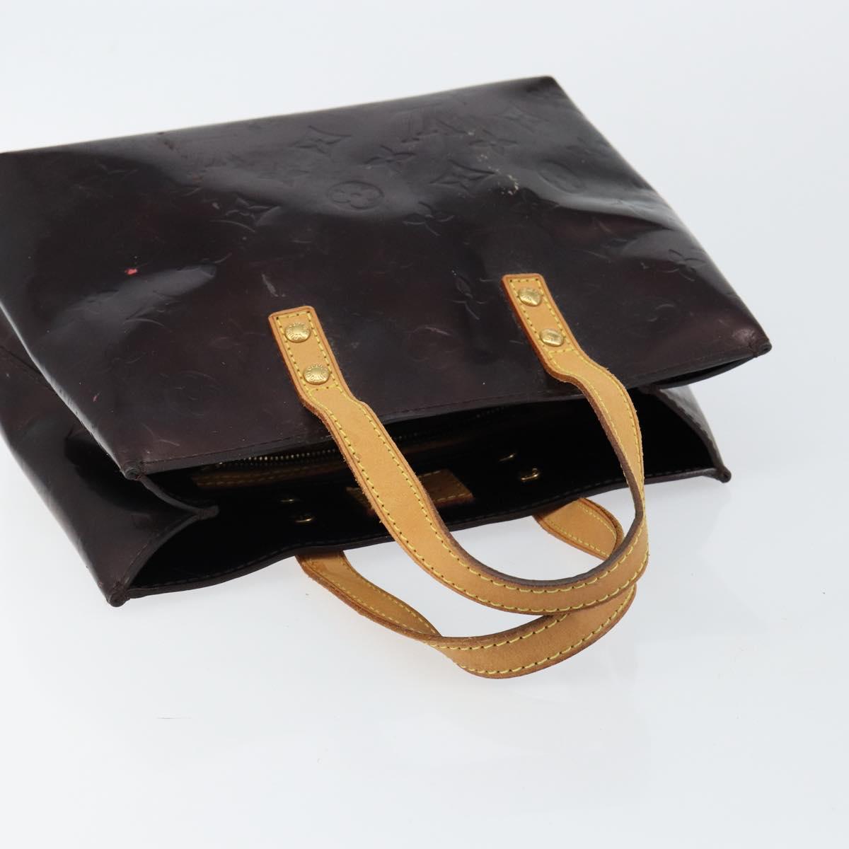 LOUIS VUITTON Monogram Vernis Reade PM Hand Bag Amarante M91993 LV Auth 145457