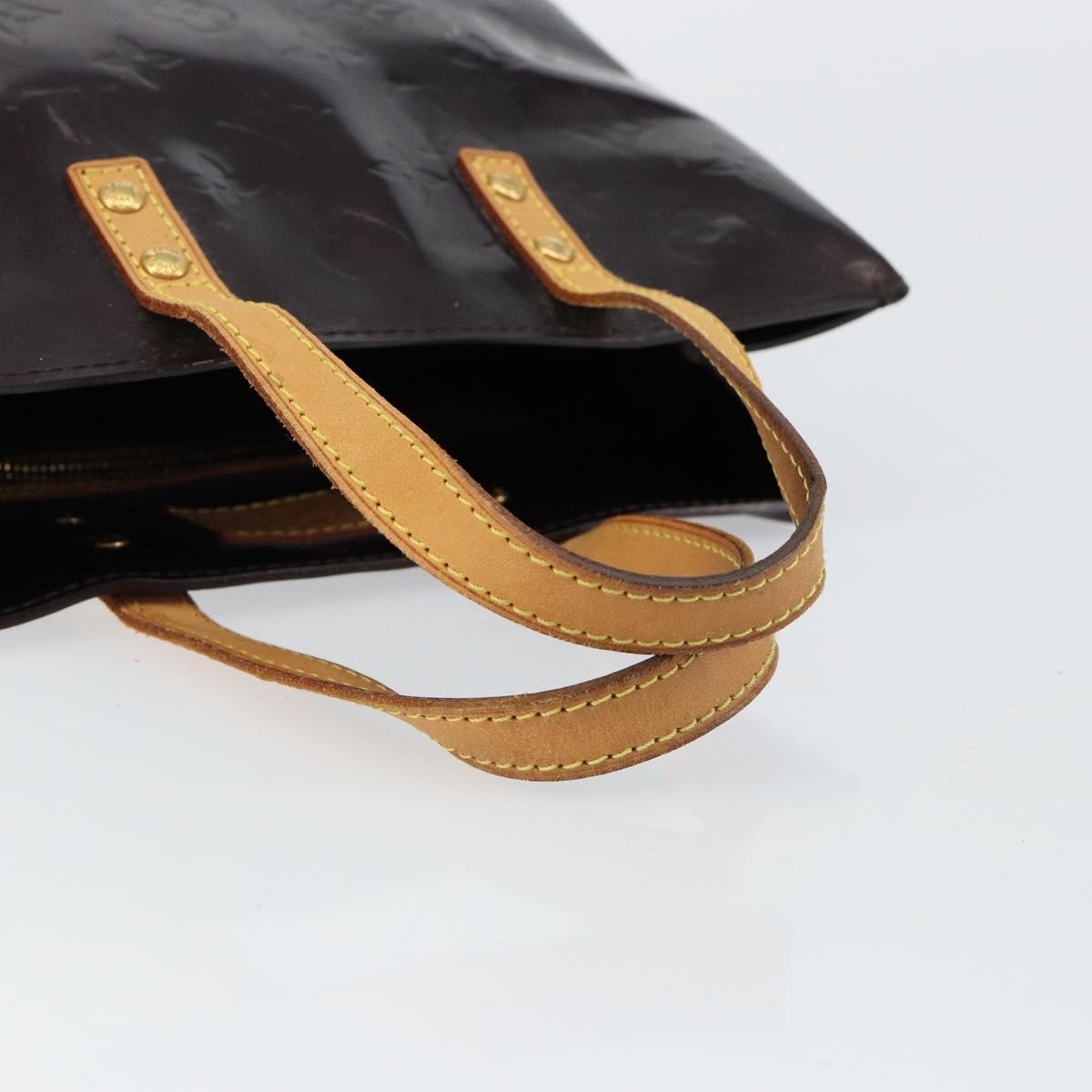 LOUIS VUITTON Monogram Vernis Reade PM Hand Bag Amarante M91993 LV Auth 145457