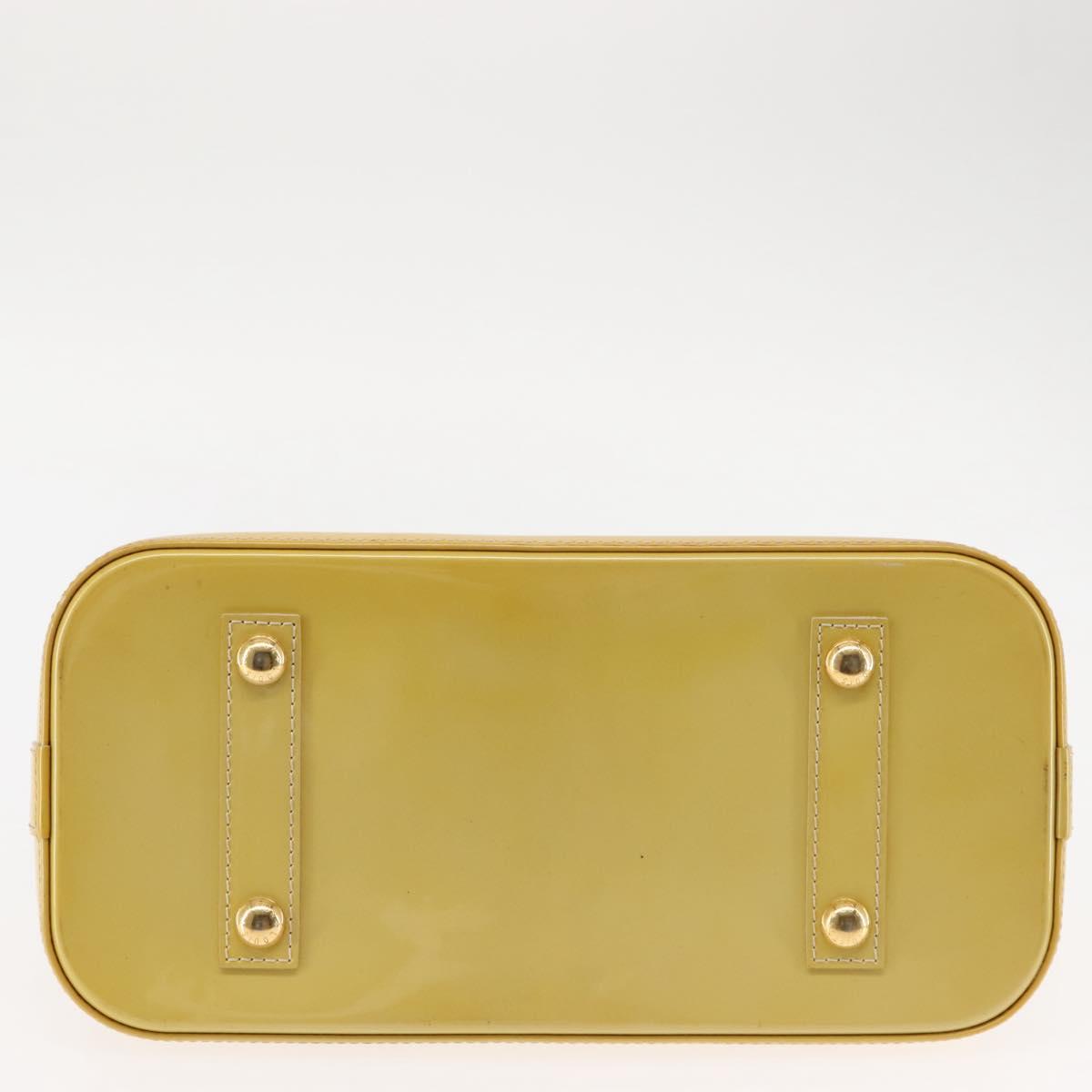 LOUIS VUITTON Monogram Vernis Alma PM Hand Bag Citrin M90101 LV Auth 145459