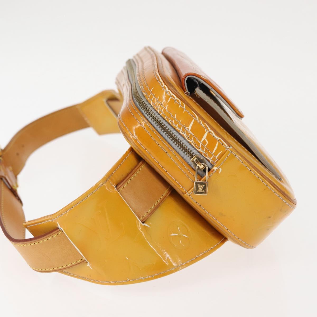 LOUIS VUITTON Monogram Vernis Fulton Waist bag Gris M91041 LV Auth 145461