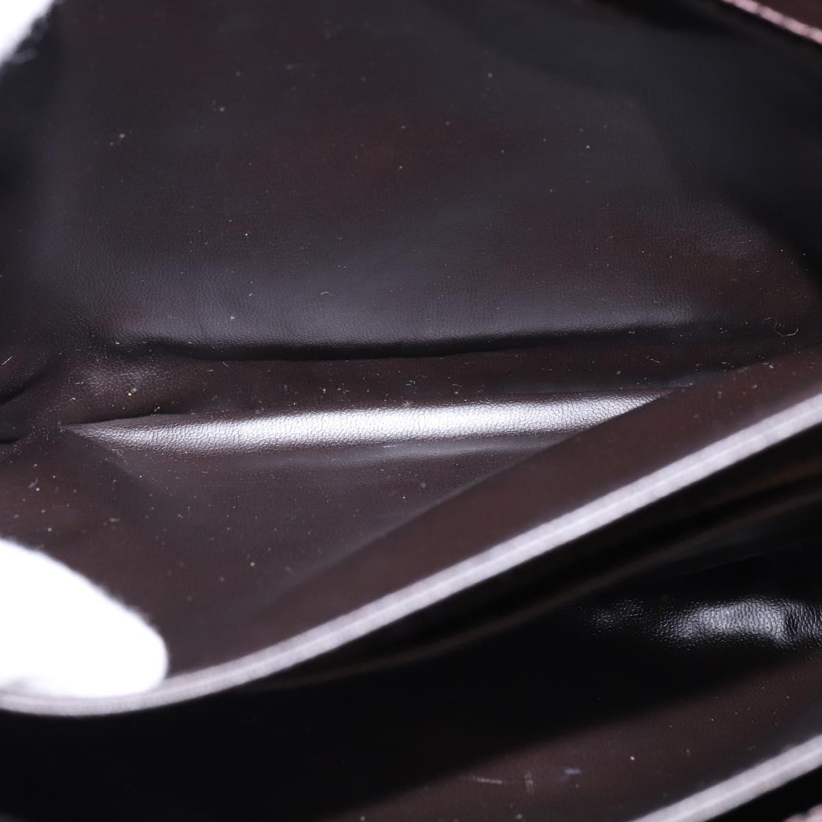 CELINE C Sulky Shoulder Bag Canvas Brown Gold Auth 145471