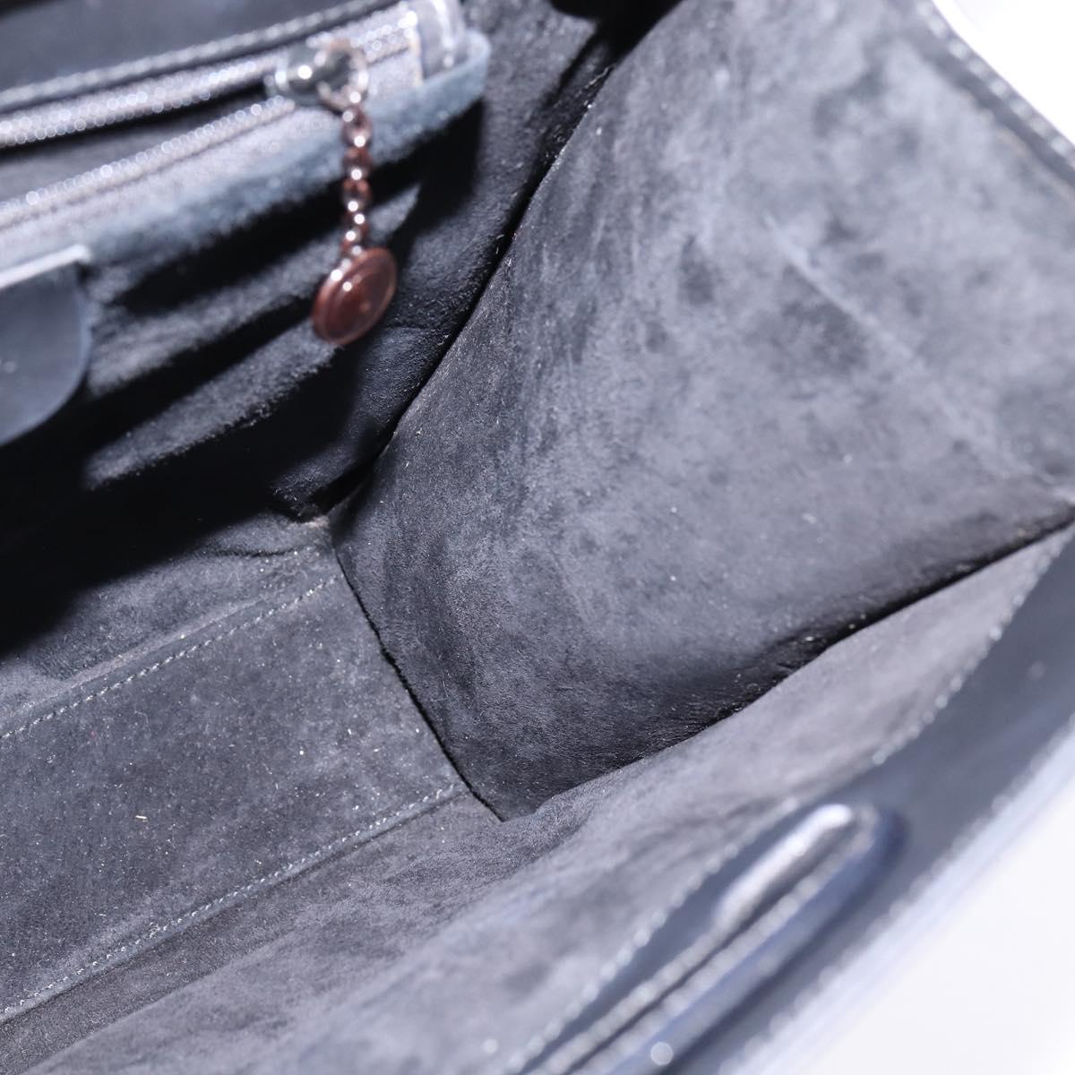 GUCCI Hand Bag Leather 2way Black 001 2058 1853 6 Auth 145484