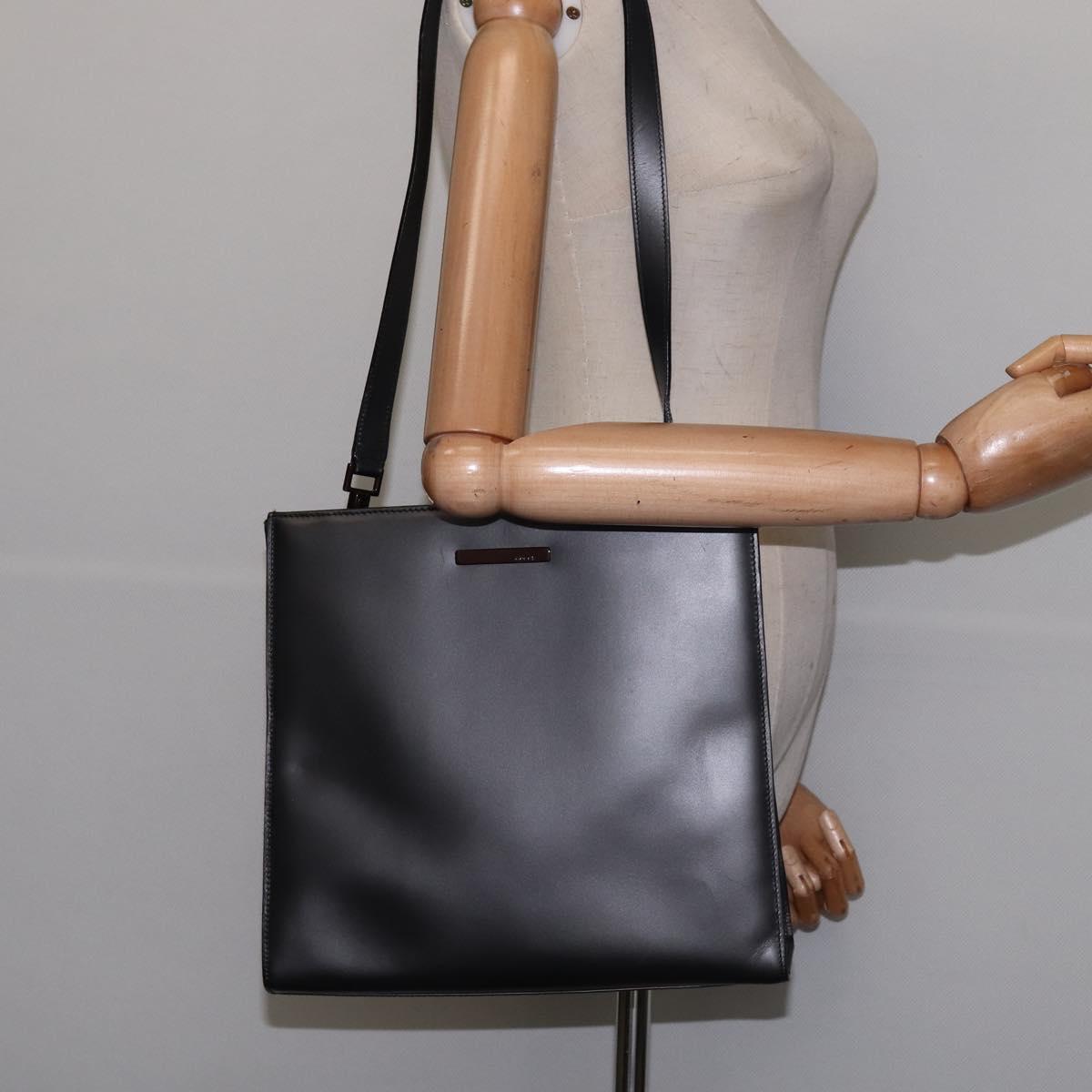 GUCCI Hand Bag Leather 2way Black 001 2058 1853 6 Auth 145484