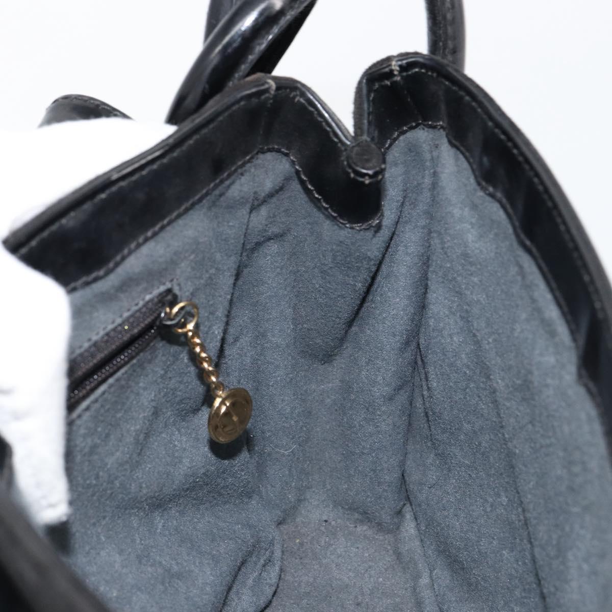 GUCCI Shoulder Bag Suede Leather Black Gold 001 2684 1777 Auth 145486