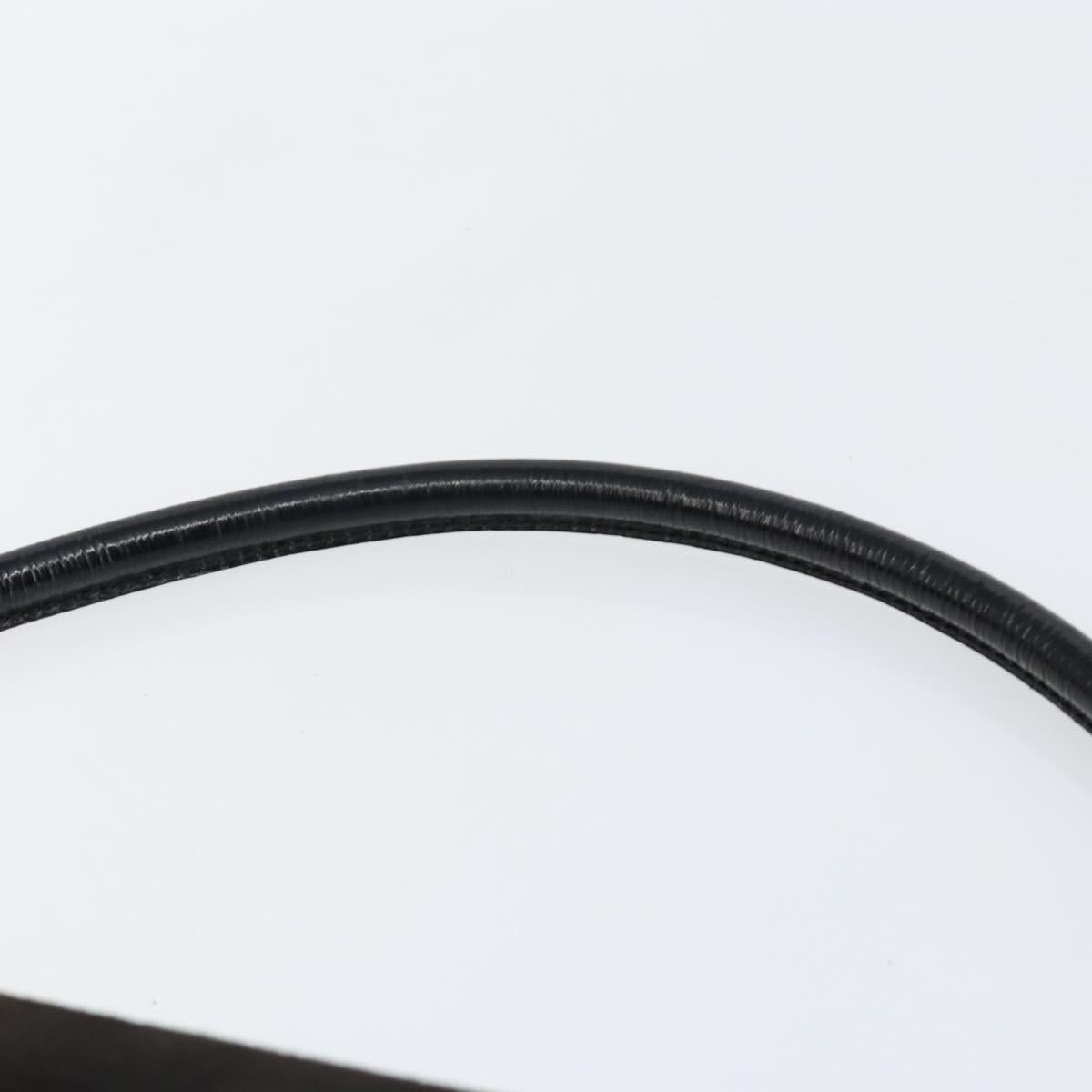 GUCCI Shoulder Bag Suede Leather Black Gold 001 2684 1777 Auth 145486