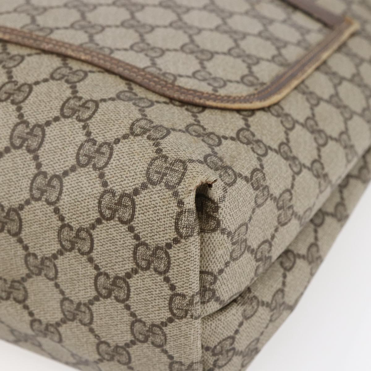 GUCCI GG Supreme Web Sherry Line Tote Bag PVC Beige Red 39 02 003 Auth 145488