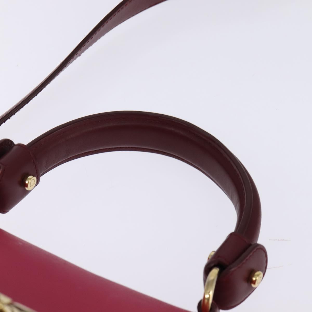 Salvatore Ferragamo Gancini Sofia Hand Bag Leather 2way Pink Gold Auth 145497