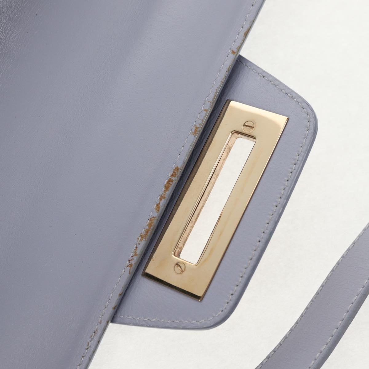 Salvatore Ferragamo Gancini Shoulder Bag Leather Purple Gold Auth 145499V