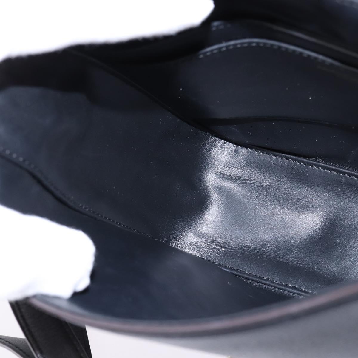 Salvatore Ferragamo Gancini Shoulder Bag Leather Black Gold Auth 145503