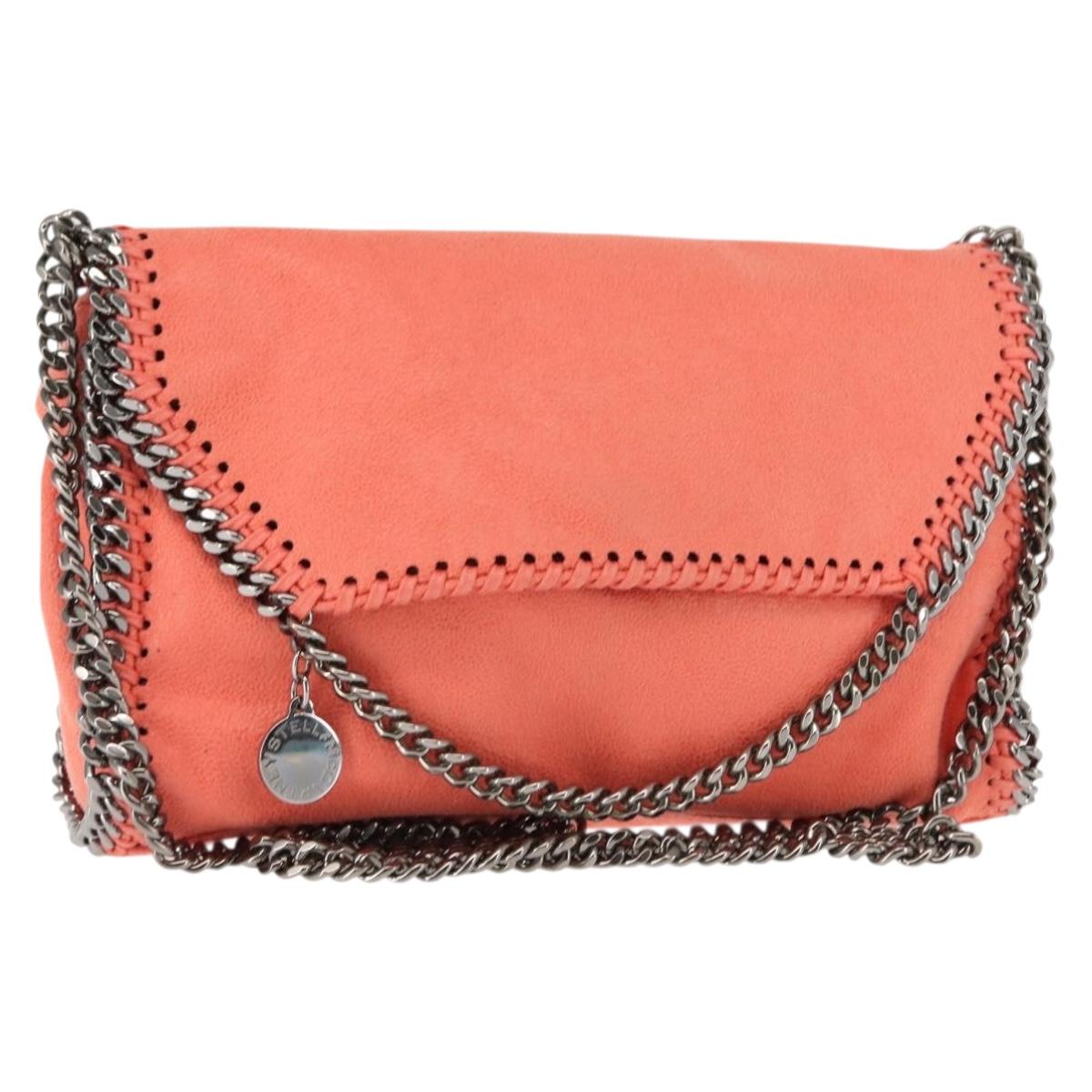 Stella MacCartney Falabella Chain Shoulder Bag Suede Orange 364519 Auth 145510