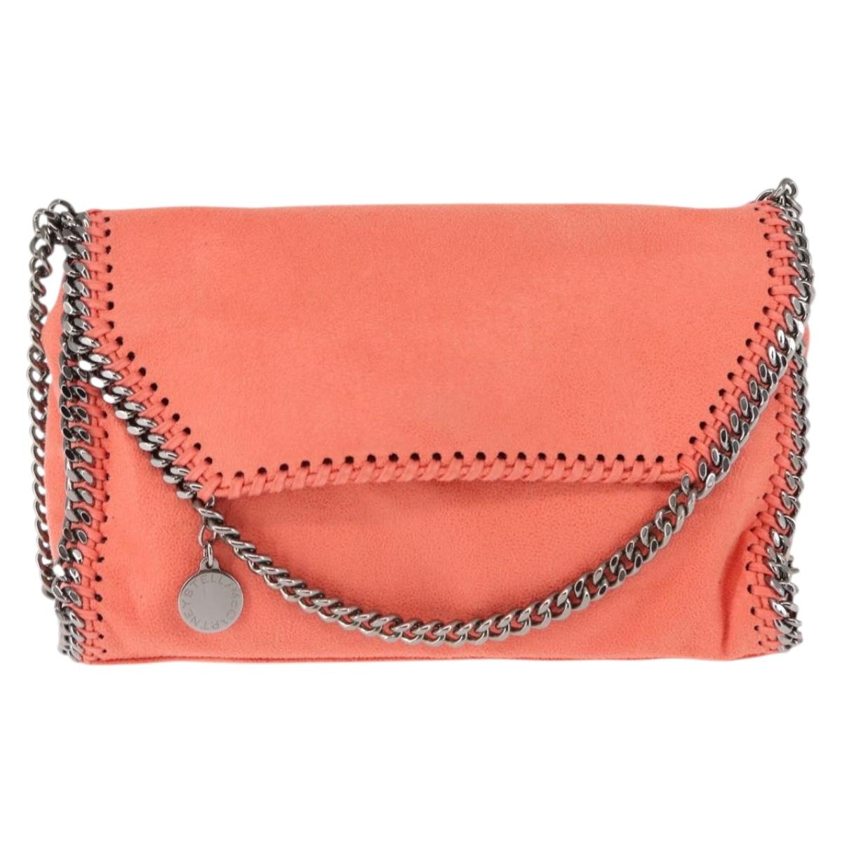Stella MacCartney Falabella Chain Shoulder Bag Suede Orange 364519 Auth 145510