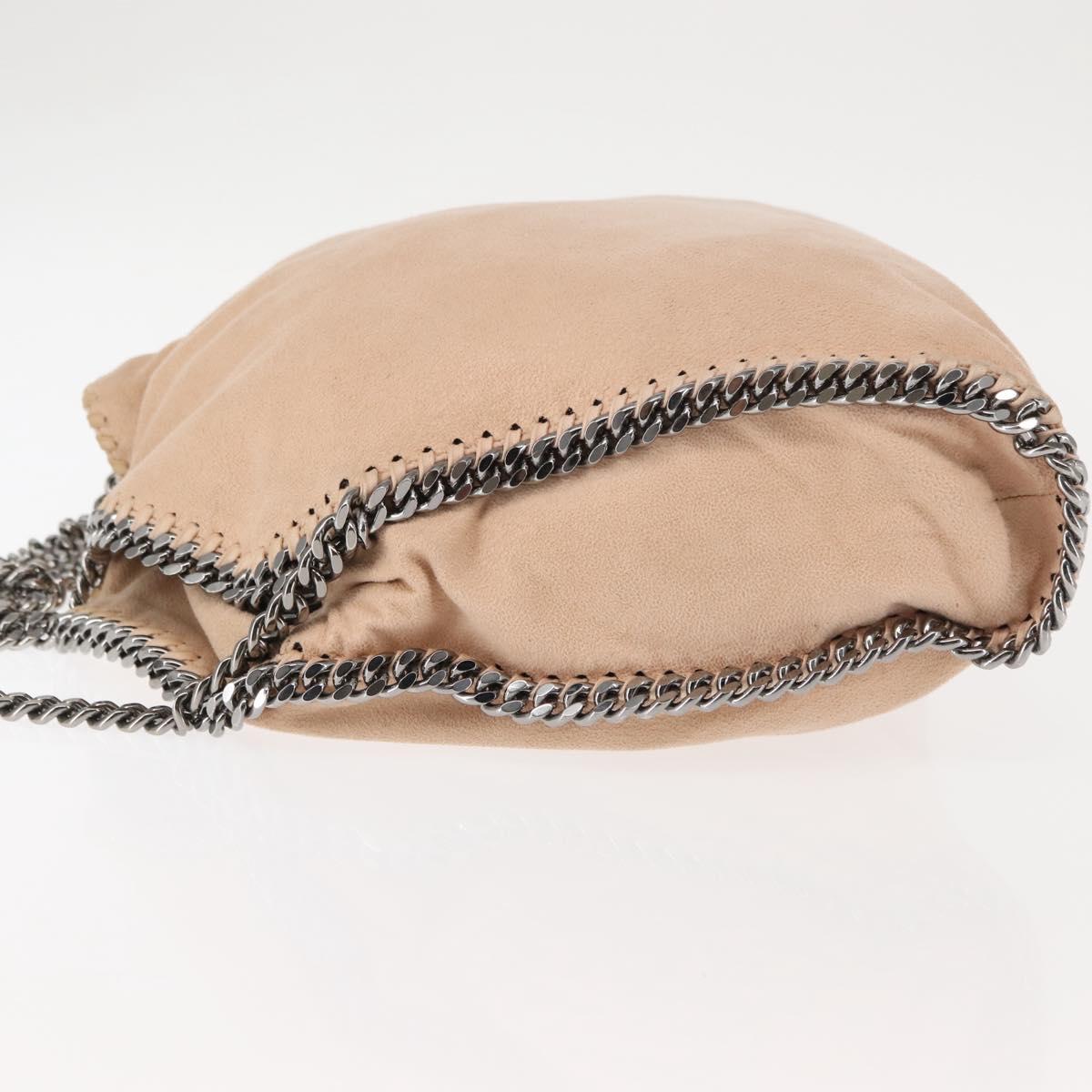Stella MacCartney Falabella Chain Shoulder Bag Suede Beige 234387 Auth 145512
