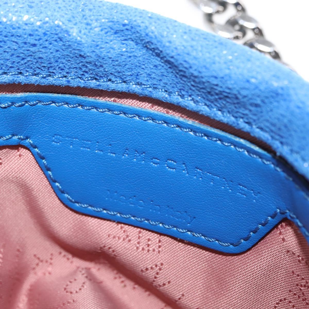 Stella MacCartney Falabella Chain Shoulder Bag Suede Blue 371223 Auth 145513