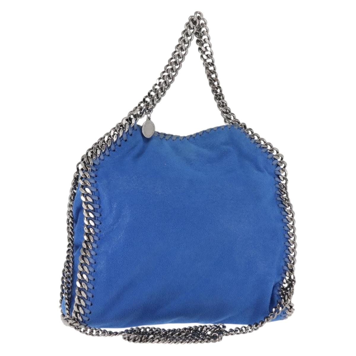 Stella MacCartney Falabella Chain Shoulder Bag Suede Blue 371223 Auth 145513