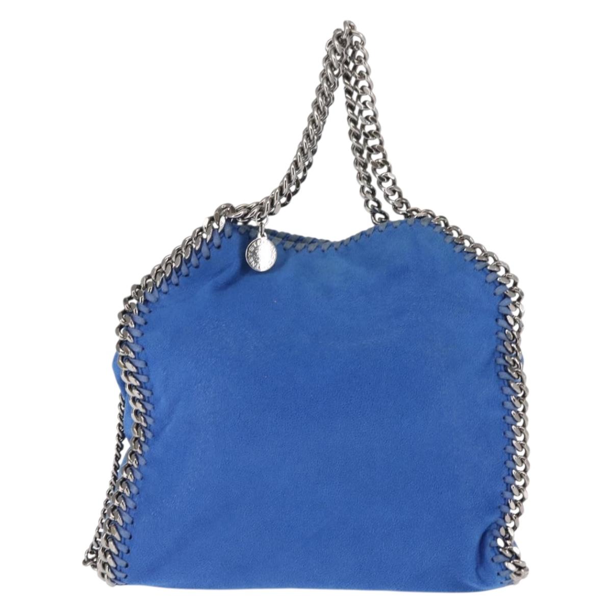 Stella MacCartney Falabella Chain Shoulder Bag Suede Blue 371223 Auth 145513