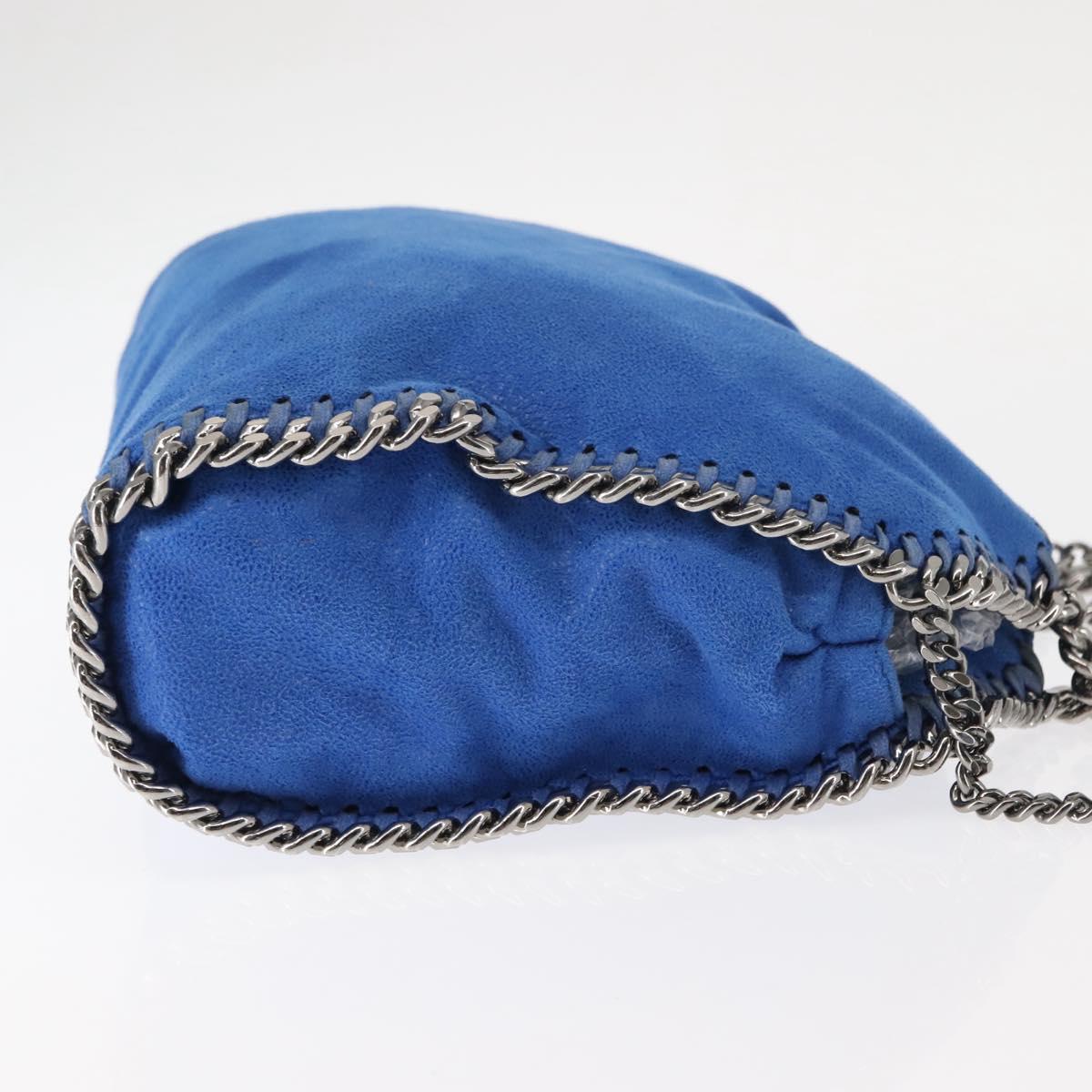 Stella MacCartney Falabella Chain Shoulder Bag Suede Blue 371223 Auth 145513