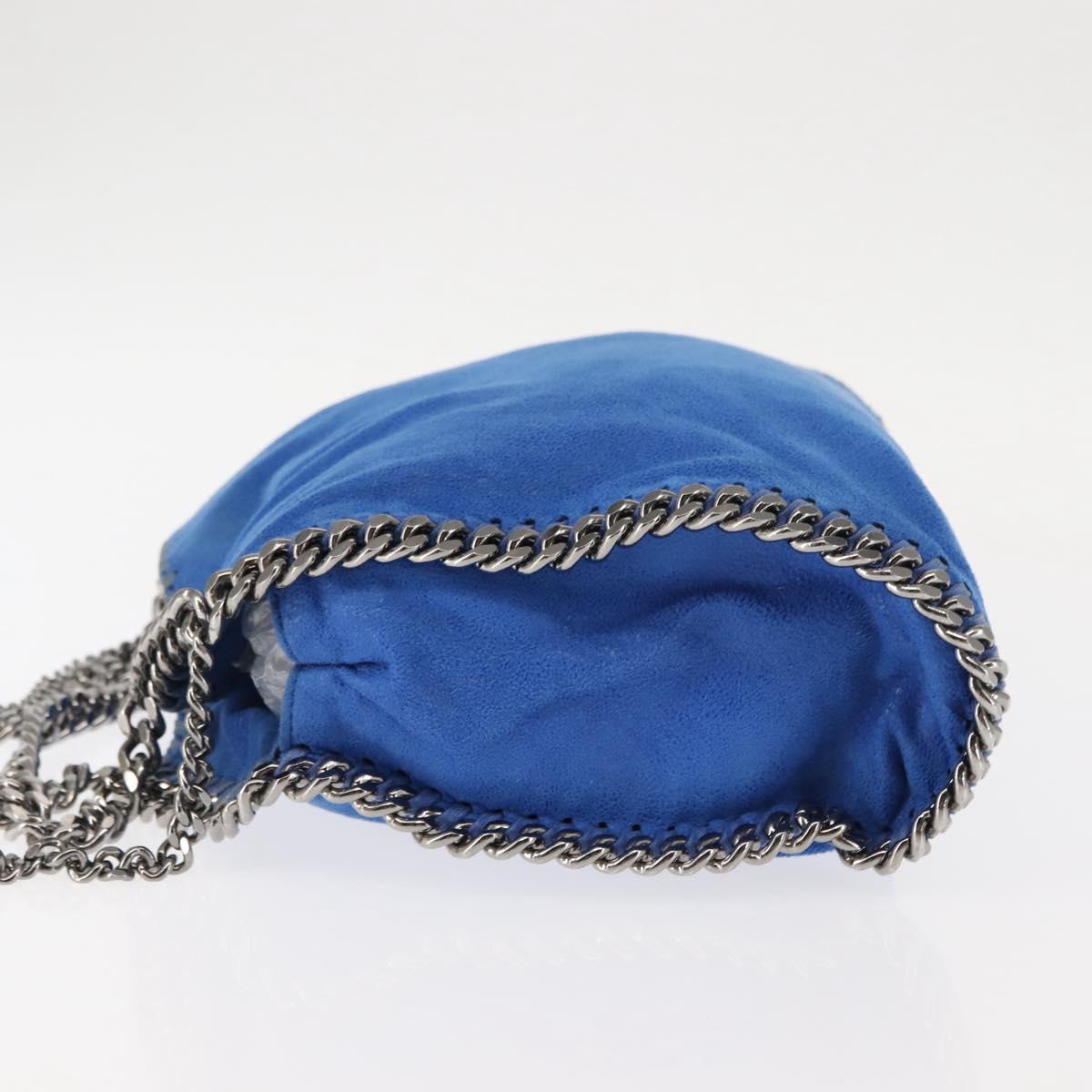 Stella MacCartney Falabella Chain Shoulder Bag Suede Blue 371223 Auth 145513