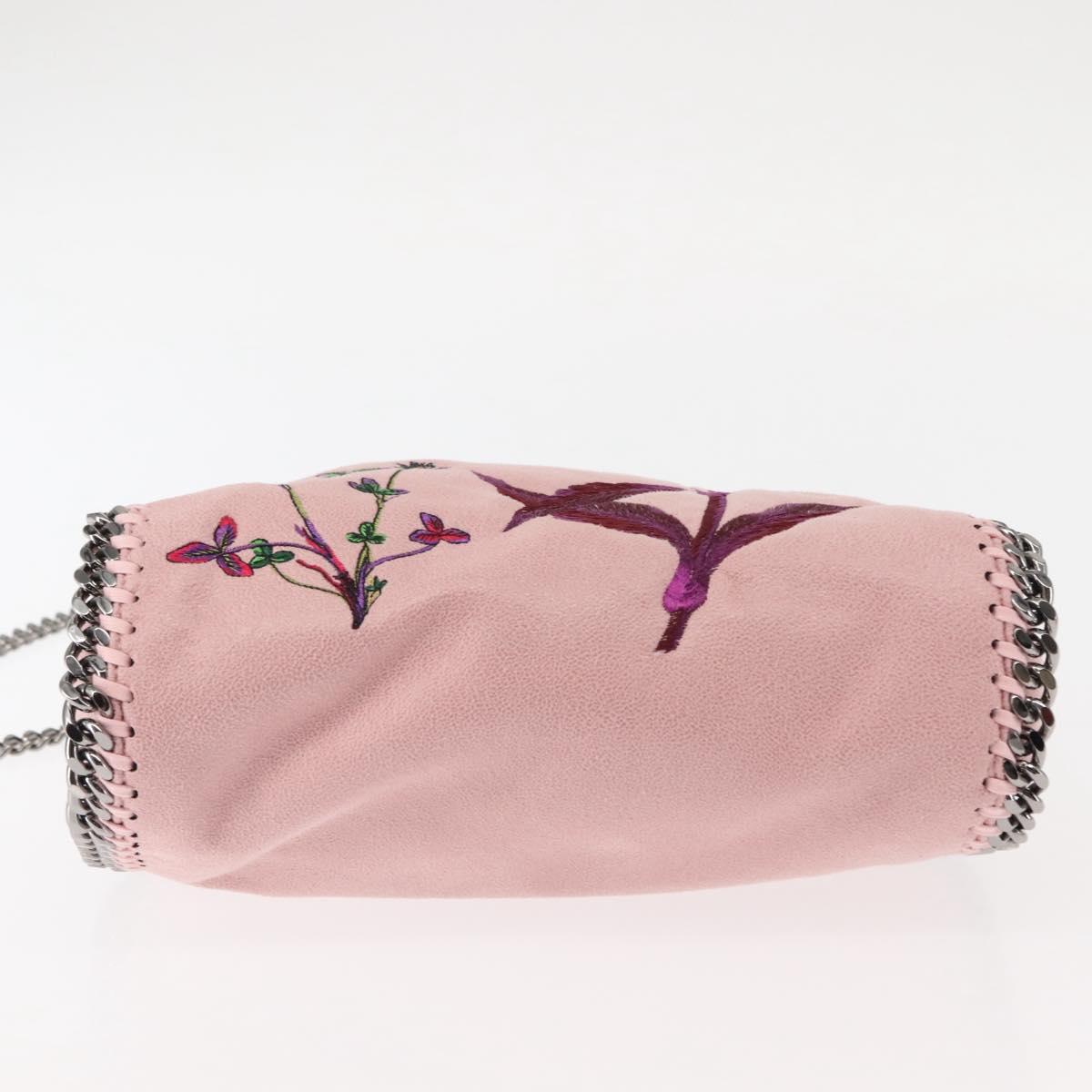 Stella MacCartney Falabella Chain Shoulder Bag Suede Pink 371223 Auth 145514