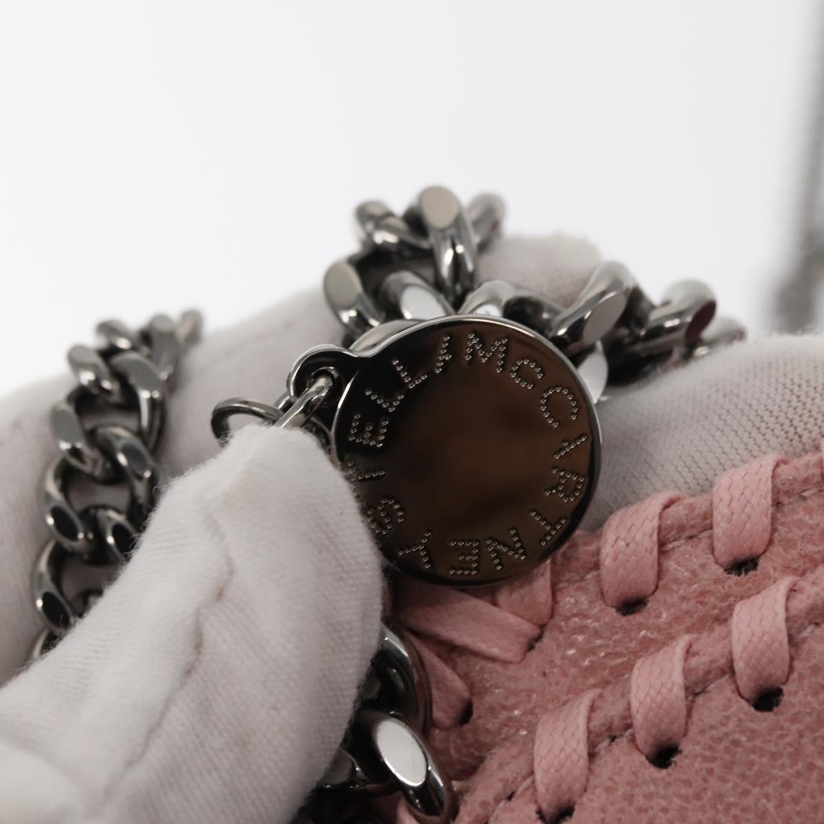 Stella MacCartney Falabella Chain Shoulder Bag Suede Pink 371223 Auth 145514