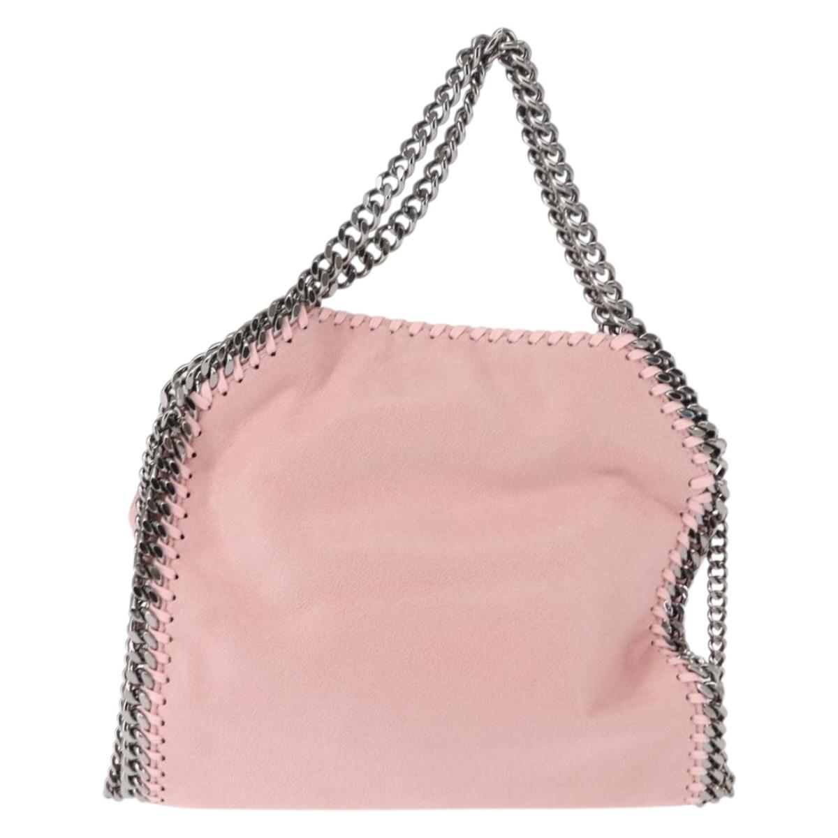 Stella MacCartney Falabella Chain Shoulder Bag Suede Pink 371223 Auth 145514