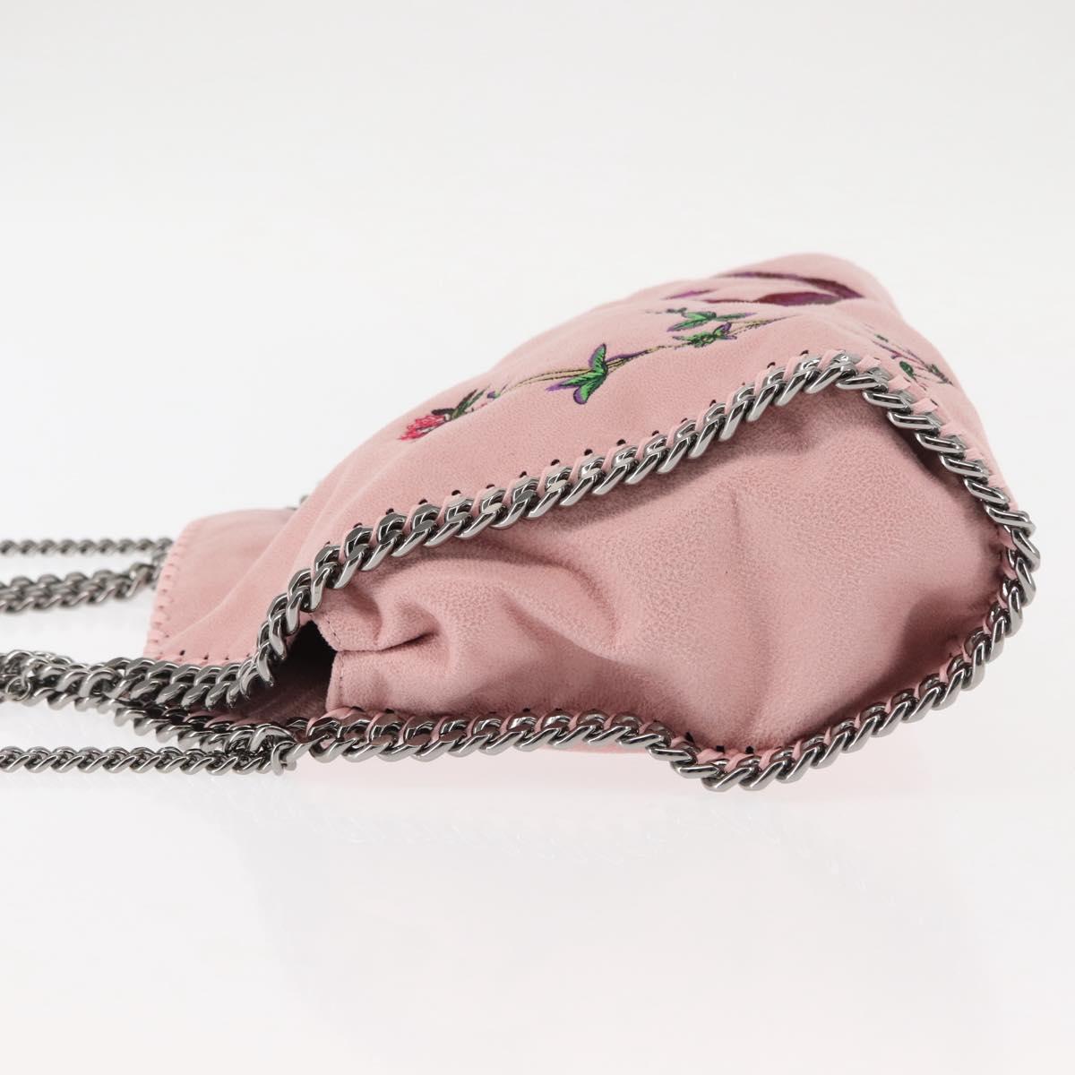 Stella MacCartney Falabella Chain Shoulder Bag Suede Pink 371223 Auth 145514