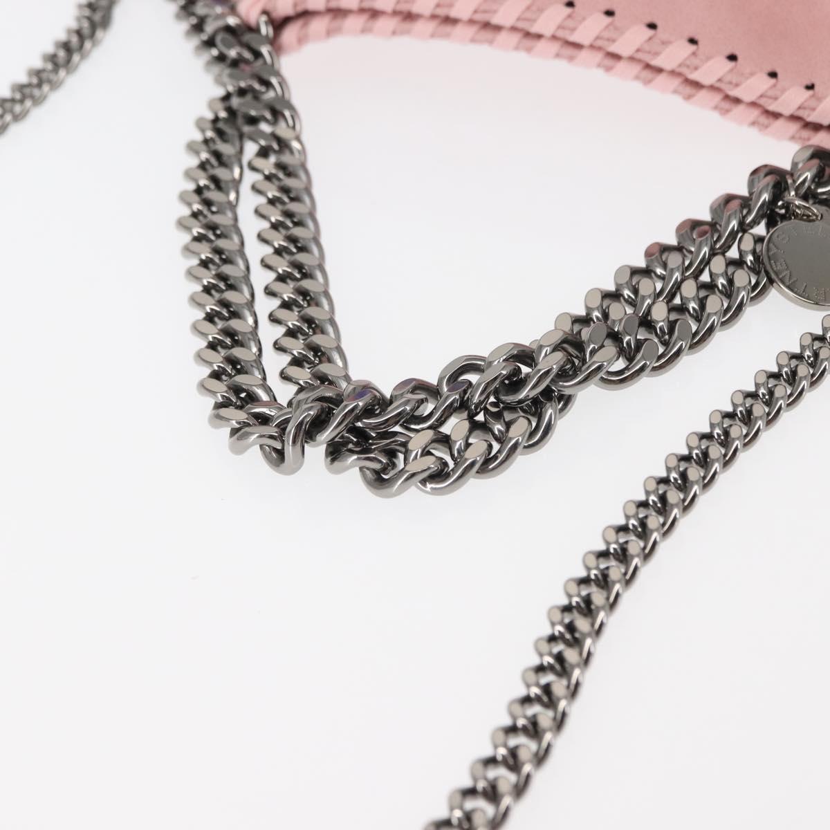 Stella MacCartney Falabella Chain Shoulder Bag Suede Pink 371223 Auth 145514