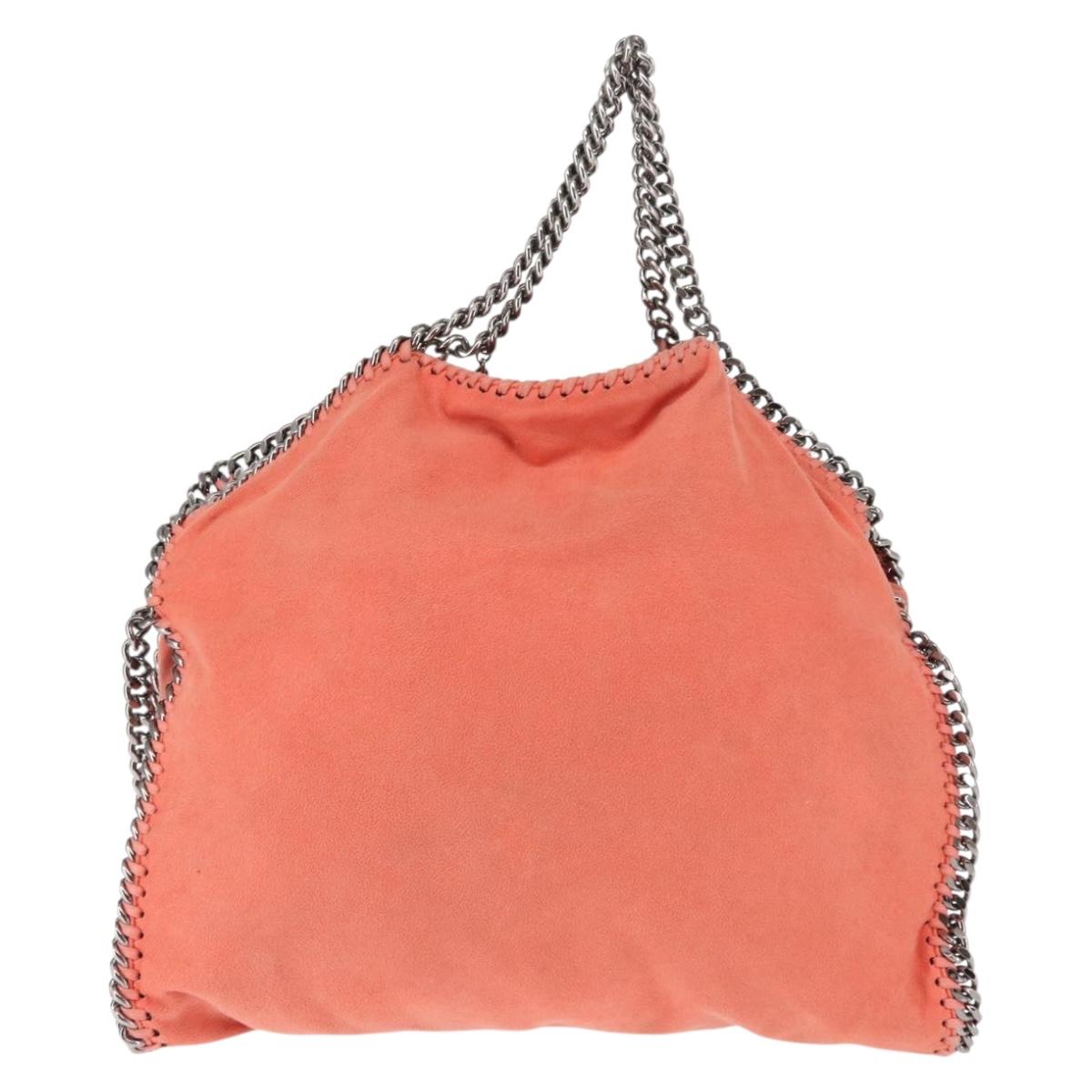Stella MacCartney Falabella Chain Shoulder Bag Suede Orange 234387 Auth 145515