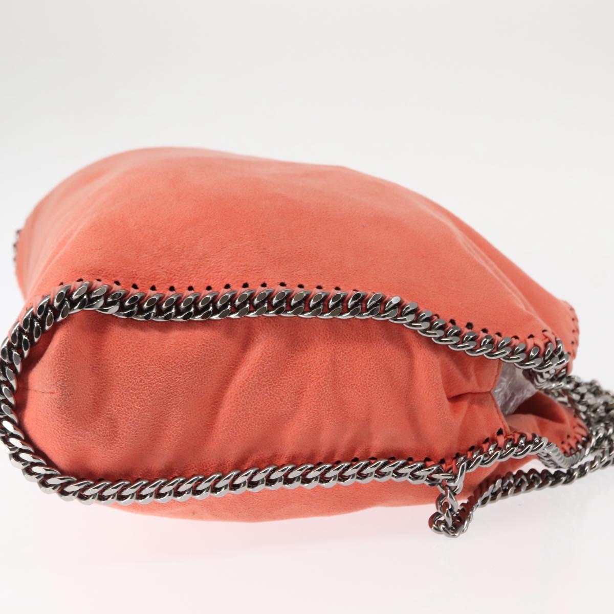 Stella MacCartney Falabella Chain Shoulder Bag Suede Orange 234387 Auth 145515