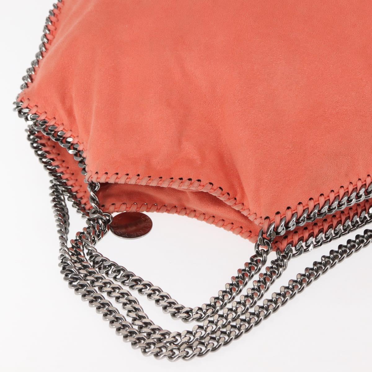 Stella MacCartney Falabella Chain Shoulder Bag Suede Orange 234387 Auth 145515