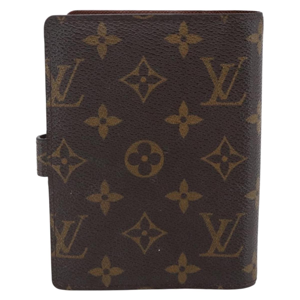 LOUIS VUITTON Monogram Agenda Partonaire PM Day Planner Cover R21029 Auth 145535