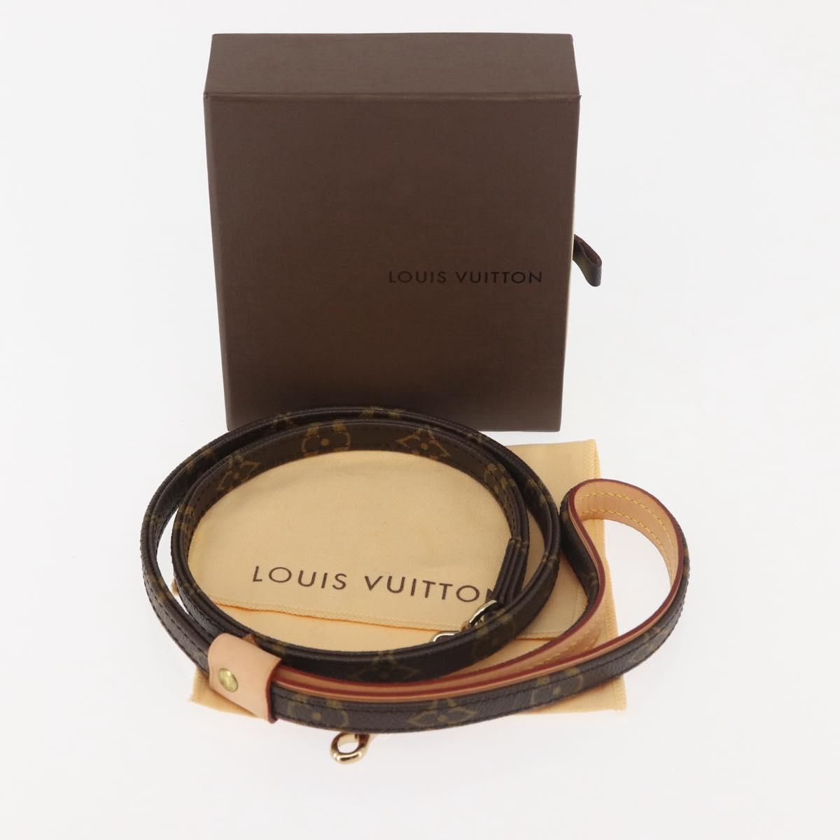 LOUIS VUITTON Monogram Less Baxter MM Dog Leash M58056 LV Auth 145540