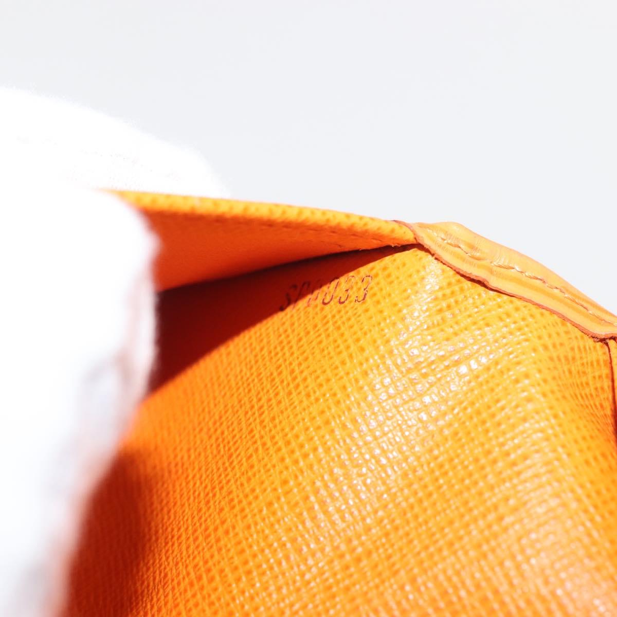 LOUIS VUITTON Epi Organizer De Poch Card Case Orange M6358H LV Auth 145541