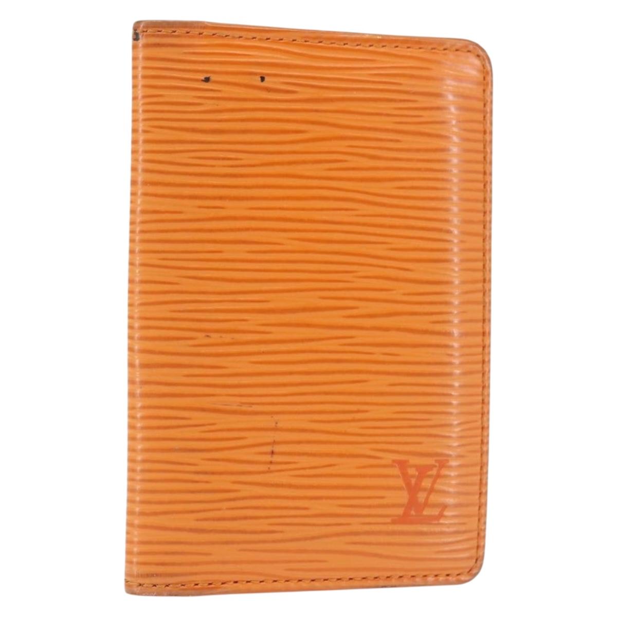 LOUIS VUITTON Epi Organizer De Poch Card Case Orange M6358H LV Auth 145541