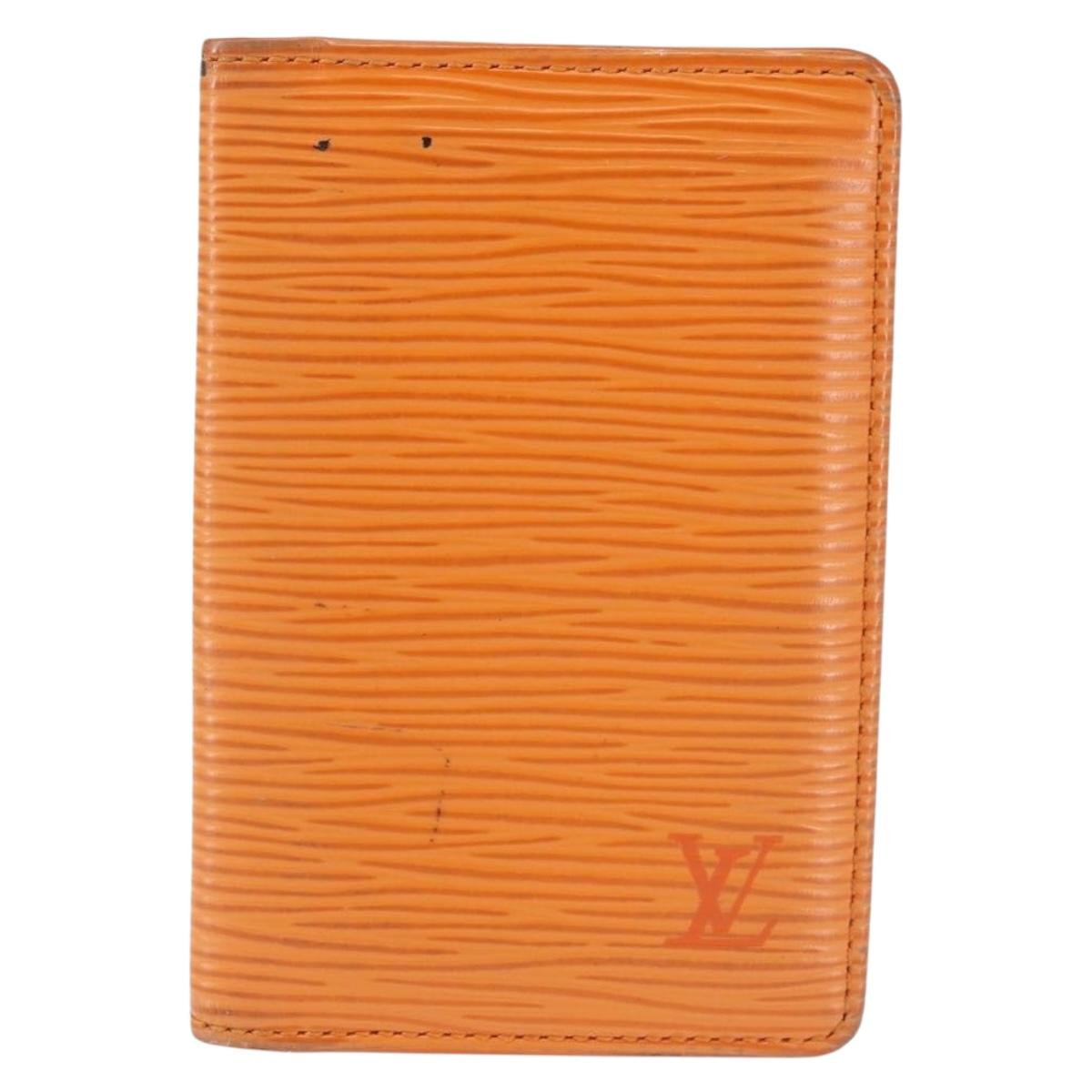 LOUIS VUITTON Epi Organizer De Poch Card Case Orange M6358H LV Auth 145541