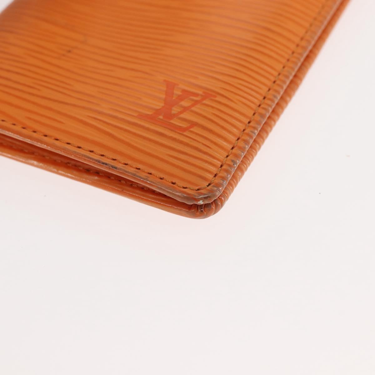 LOUIS VUITTON Epi Organizer De Poch Card Case Orange M6358H LV Auth 145541